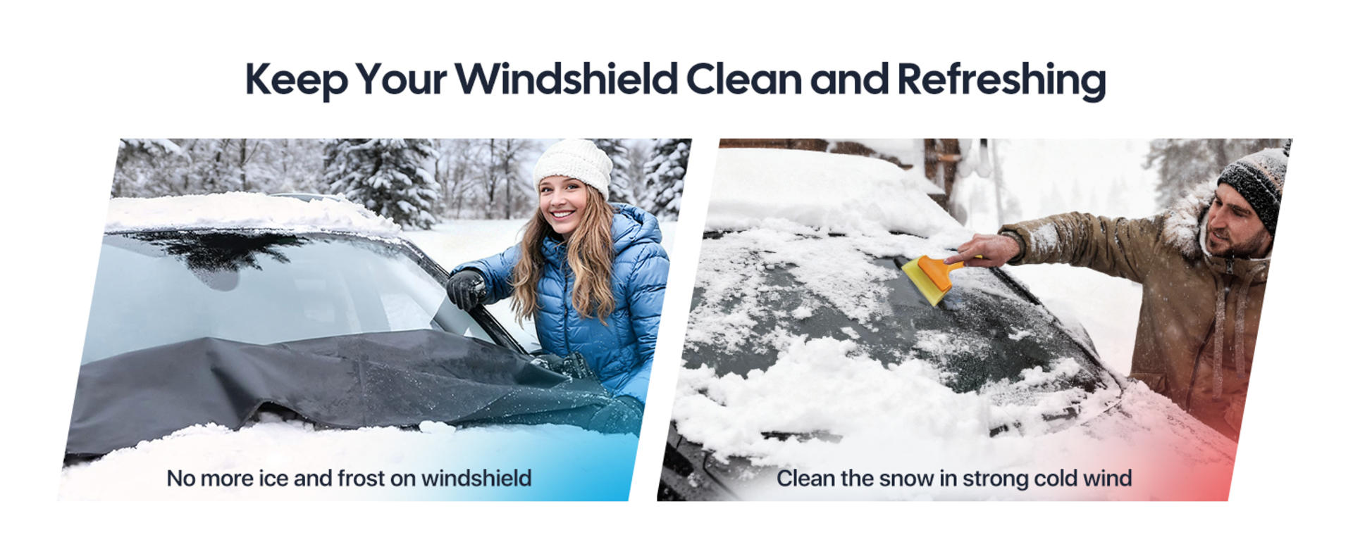 2026 Upgraded Windshield Snow Cover - 600D Heavy Duty Magnetic Anti-Hail Protector for SUVs & Trucks detail 2