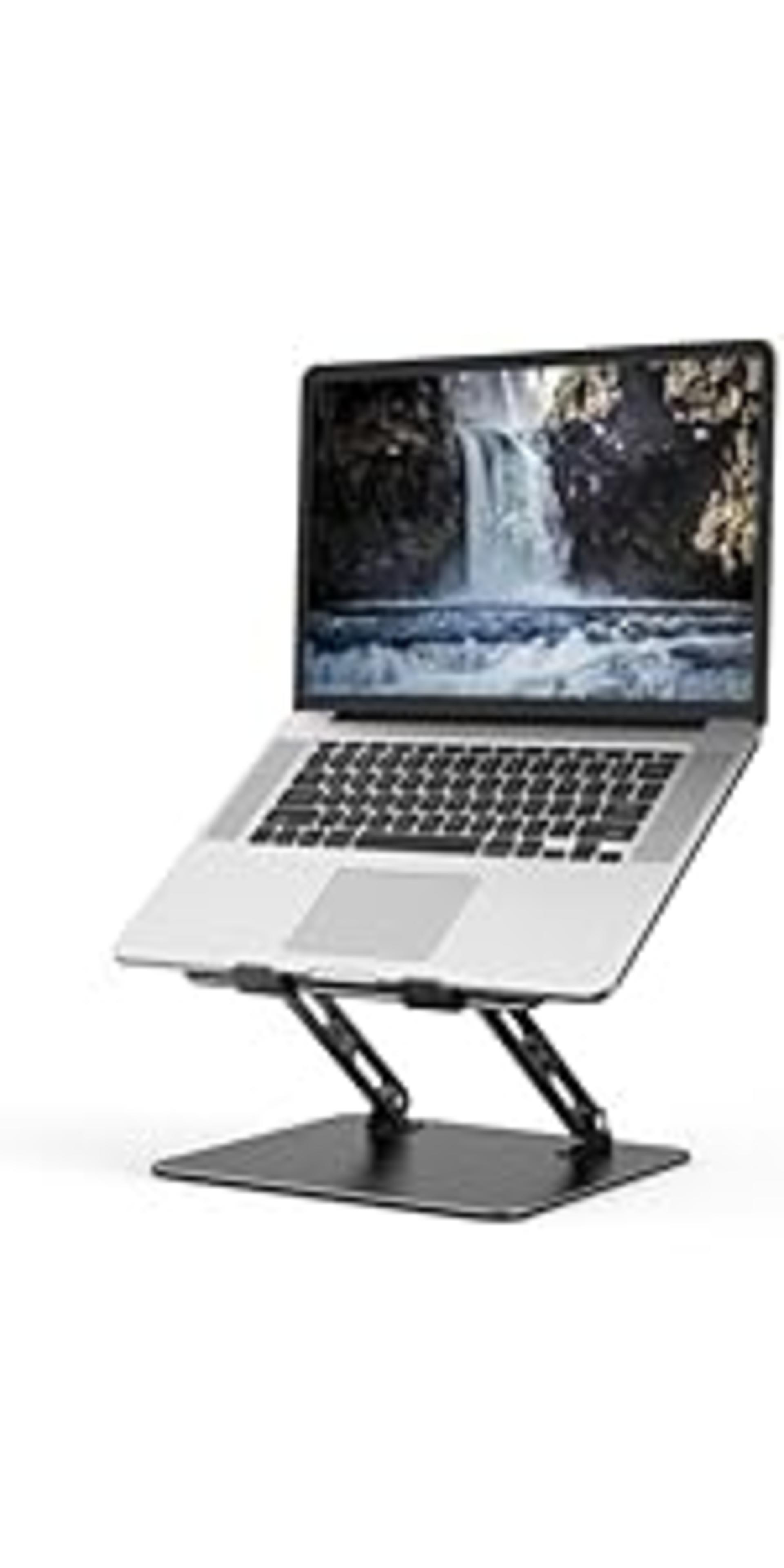 Adjustable Ergonomic Laptop Stand with Ventilated Cooling - Foldable Metal Riser Holder for 10-15.6” Laptops detail 6