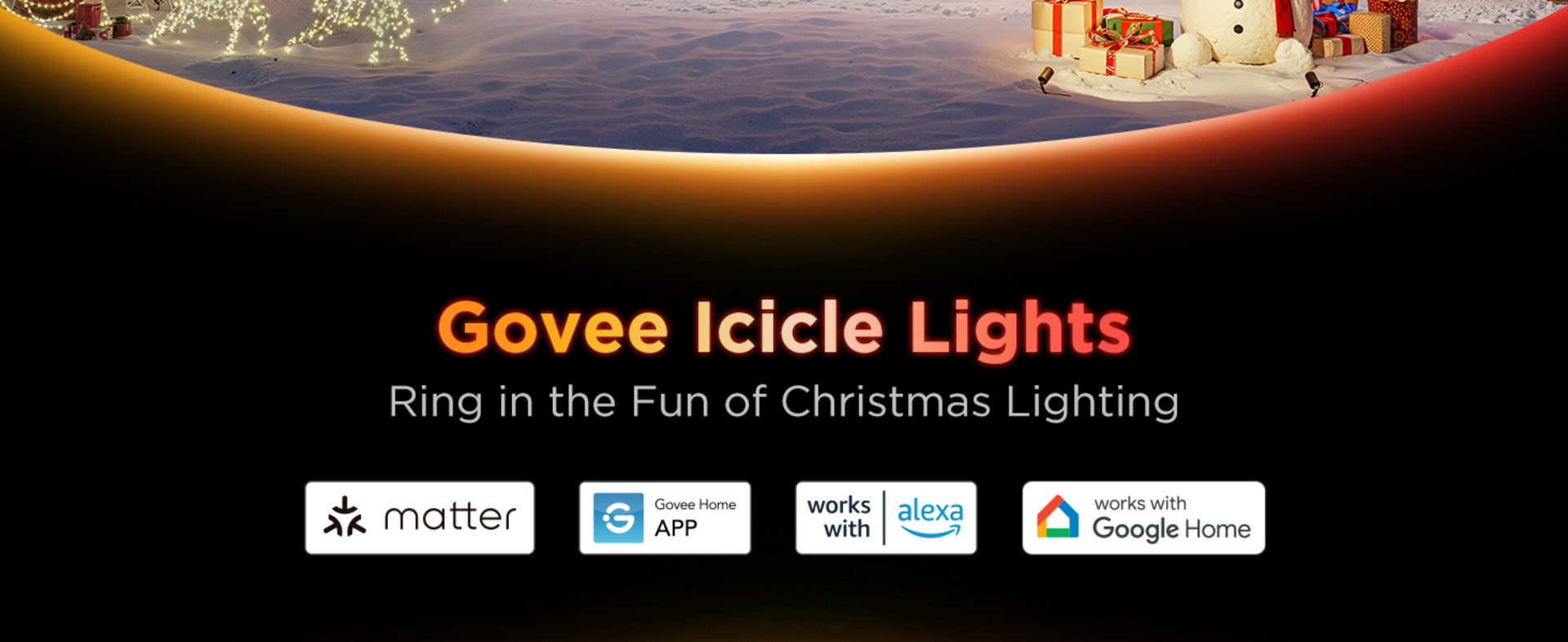 Smart RGBIC Icicle Lights with AI Effects, 33ft 400 LEDs Outdoor Christmas Decor detail 2