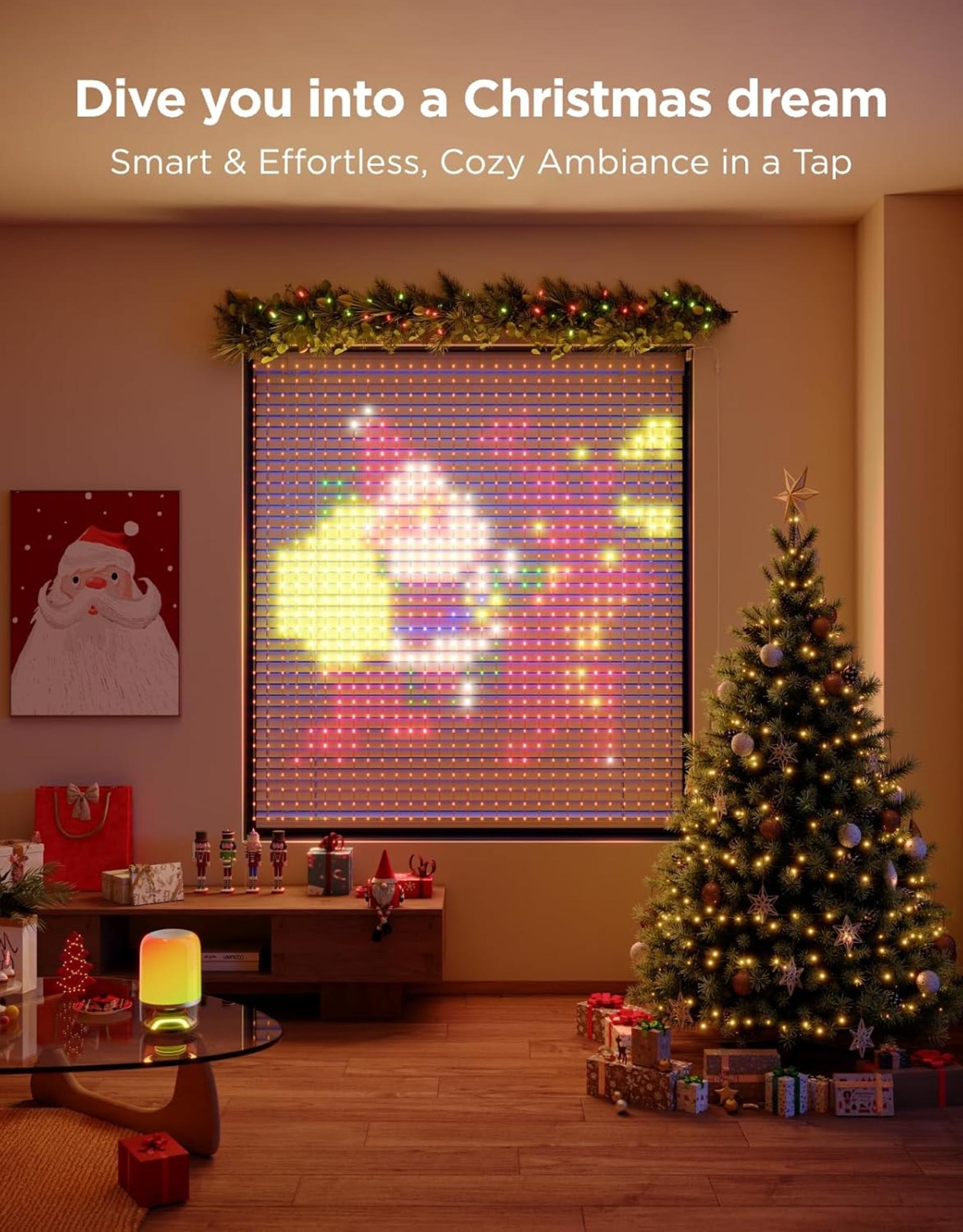 Pro Smart Curtain Lights with 960 LEDs, AIGC & Music Sync, IP67 Waterproof - 4