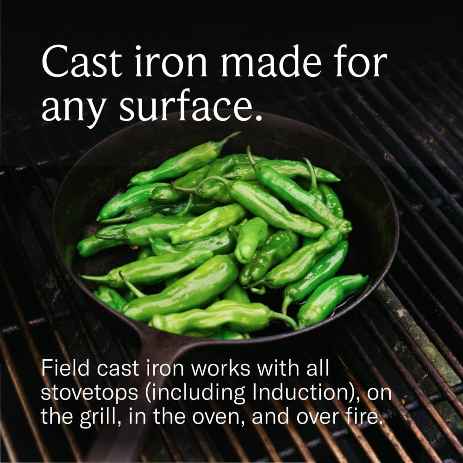 10.25-Inch Cast Iron Skillet: Pre-Seasoned, Lightweight & Smooth for Searing, Baking & Everyday Cooking - 9