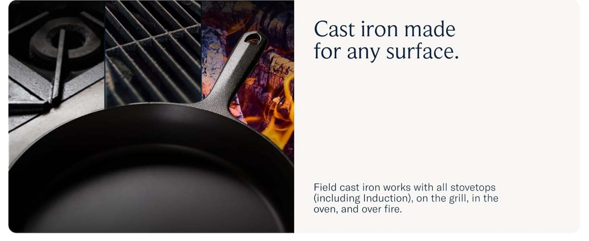 10.25-Inch Cast Iron Skillet: Pre-Seasoned, Lightweight & Smooth for Searing, Baking & Everyday Cooking detail 3
