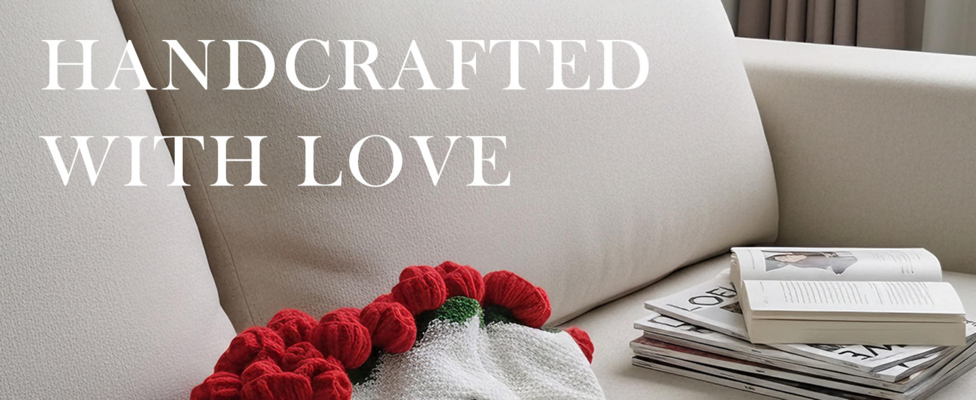 Personalized Rose Flower Blanket - Custom Embroidered Name Crochet Bouquet Throw for Women & Mom detail 5