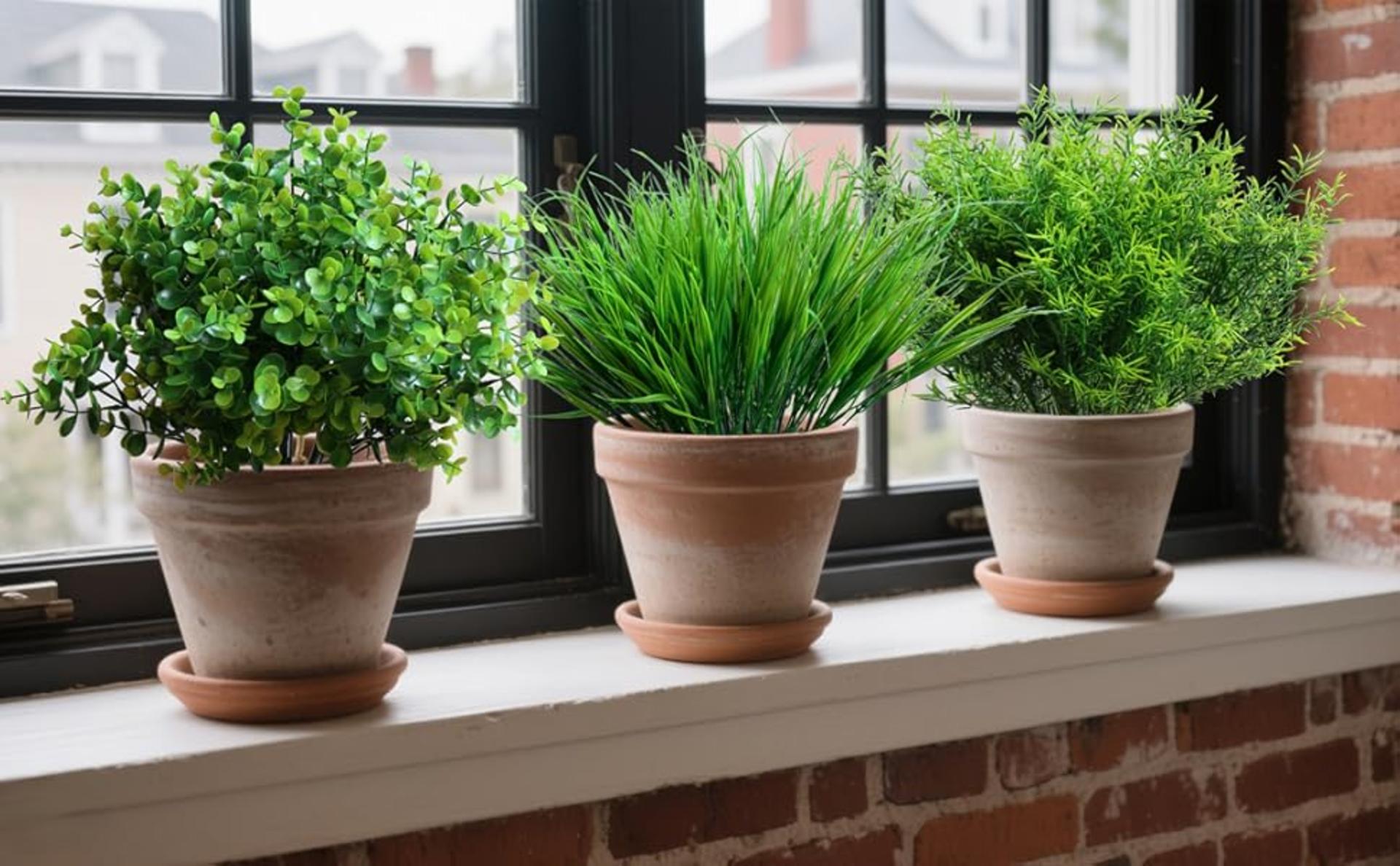 18PCS Outdoor Artificial Faux Plants, UV Resistant Realistic Fake Greenery for Porch & Window Box detail 5