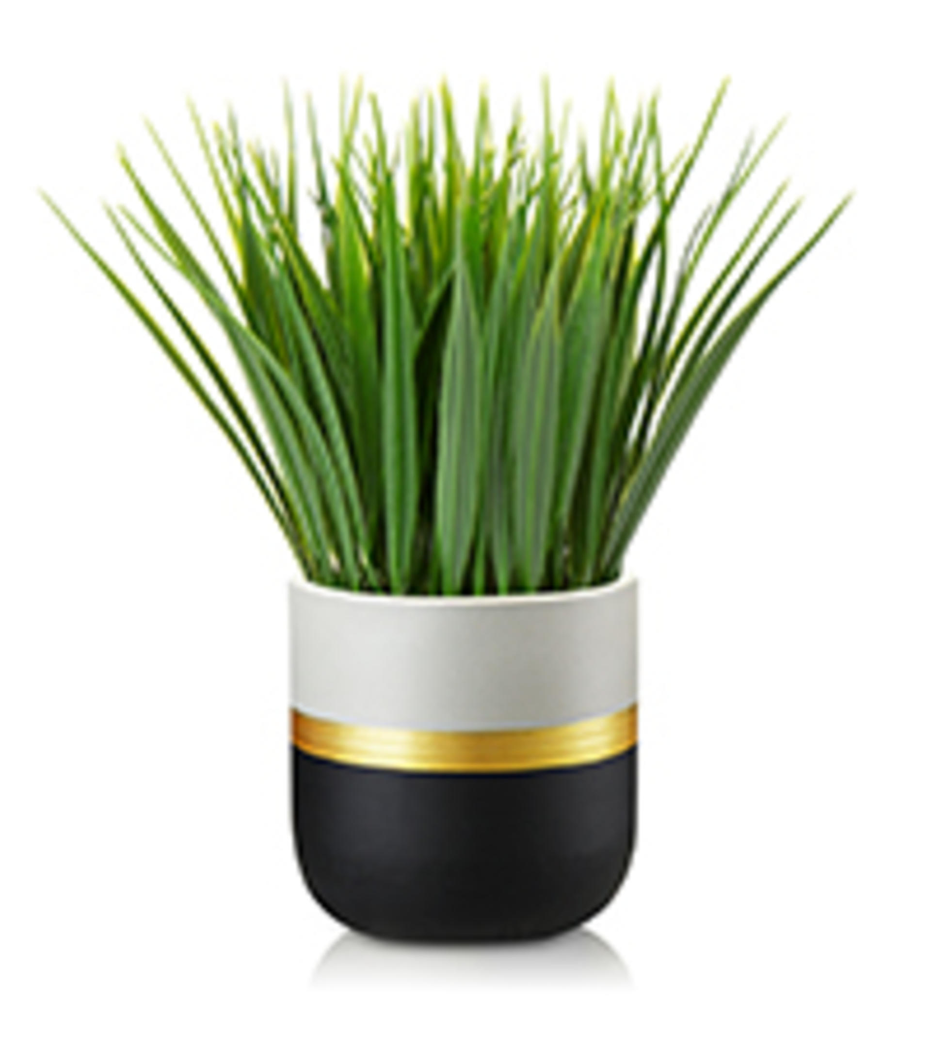 Large Artificial Agave Plant - 15" Faux Three-Head Succulent in Modern White Ceramic Pot detail 13