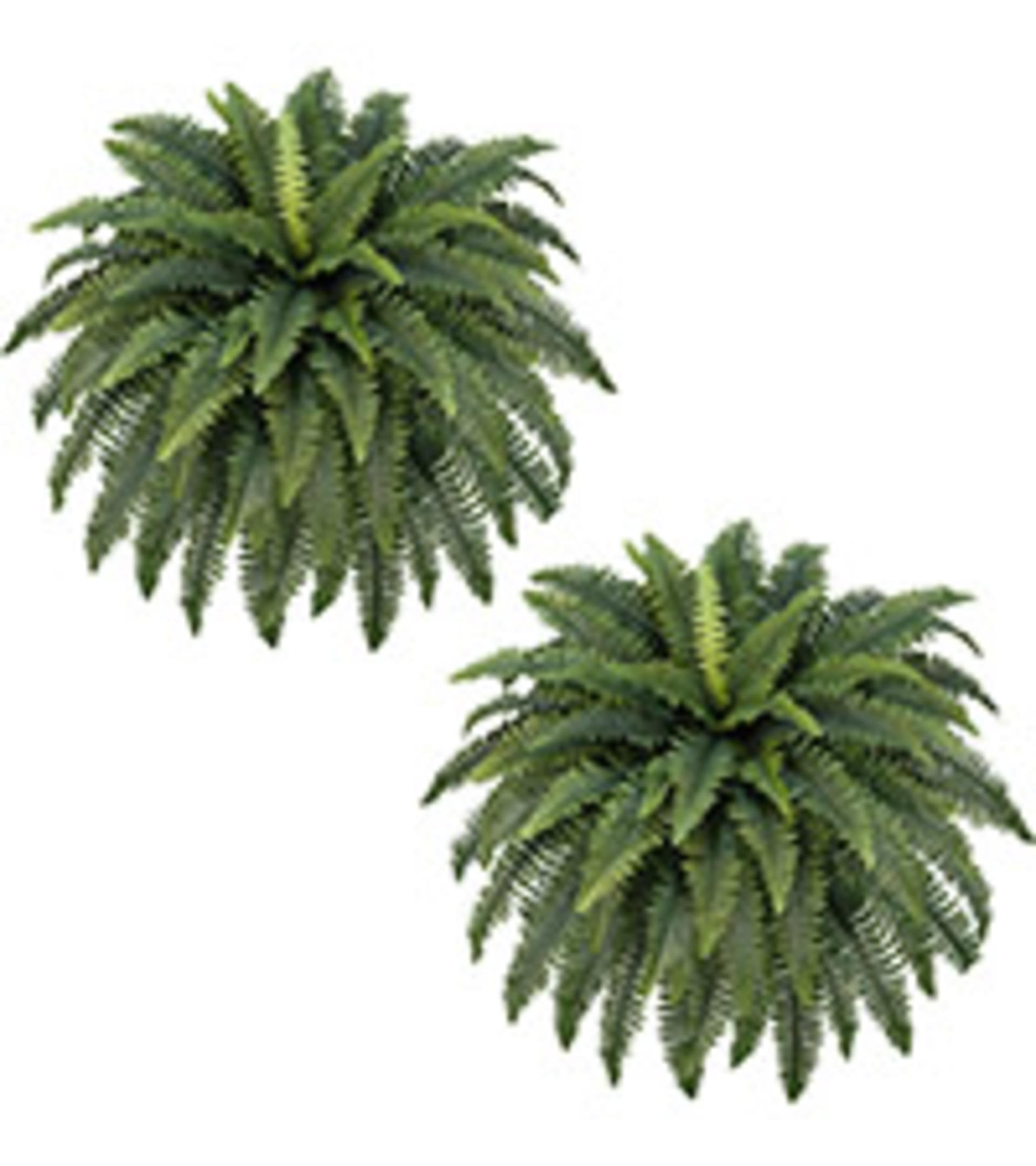 45" Fake Ferns, Realistic Large Artificial Bush Plants, 2 Artificial Boston Ferns with 59 Fronds for Outdoors Planter Indoor Home Garden Porch Decor detail 12