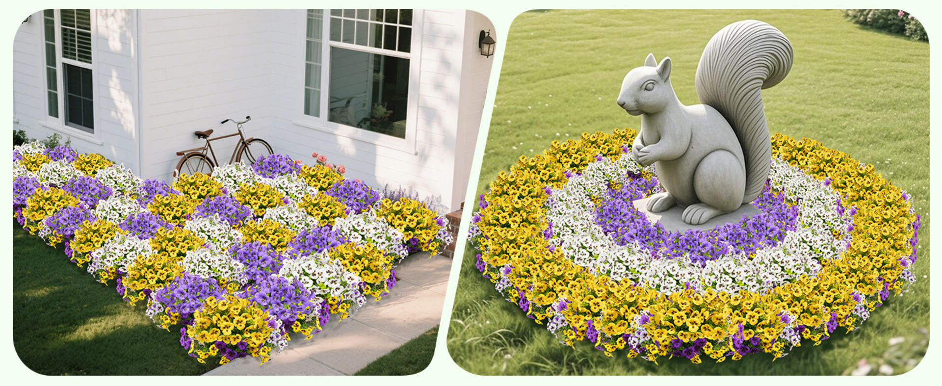 12 Bundles UV Resistant Artificial Pansy Flowers for Outdoor Planters and Garden Decor detail 5