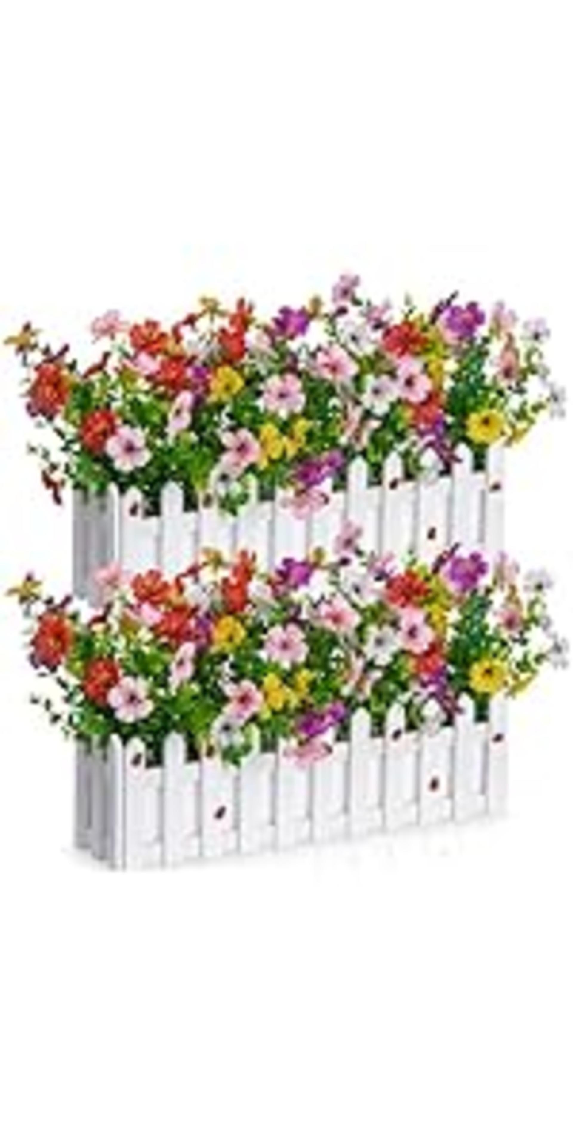 Set of 4 Mini Artificial Hydrangea Flowers in Ceramic Pots for Home and Office Decor detail 12