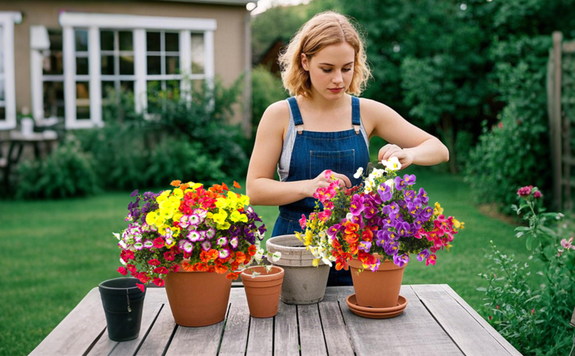 12 Pack UV Resistant Outdoor Artificial Flowers - Realistic Faux Floral for Garden & Porch detail 6