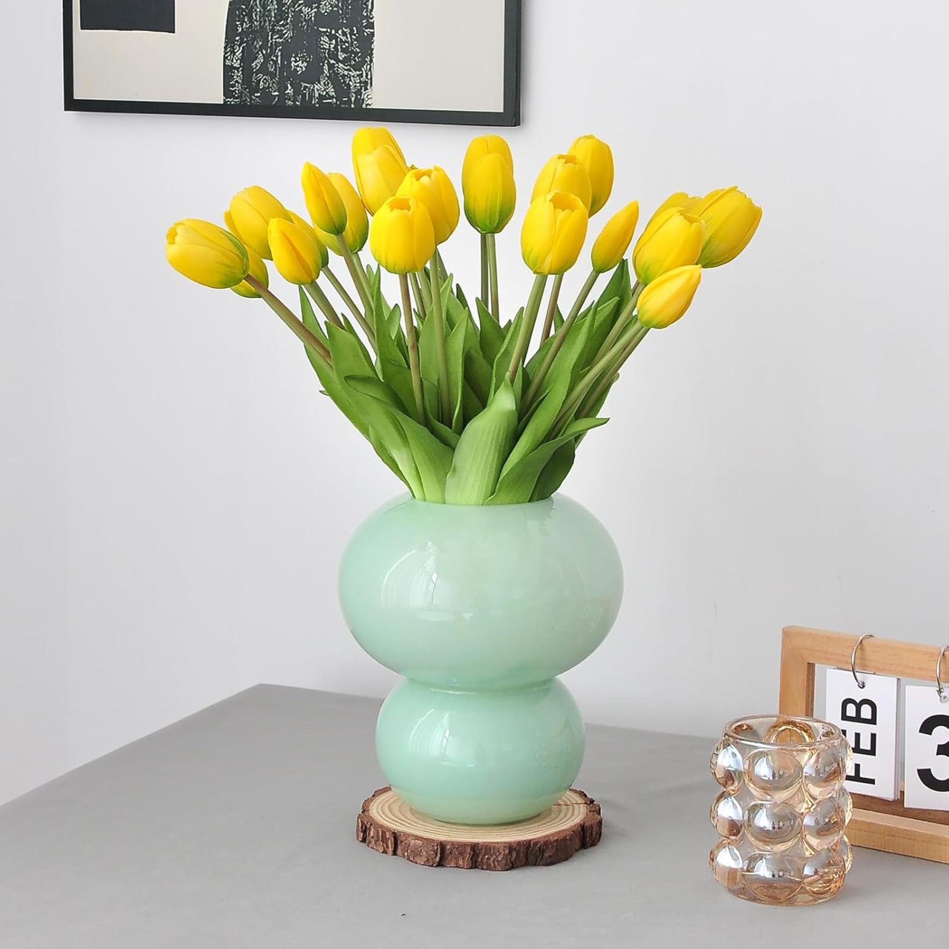 10PCS 16" Real Touch Artificial Tulips - Premium Soft PVC Fake Flowers for Home Wedding Decor - 5