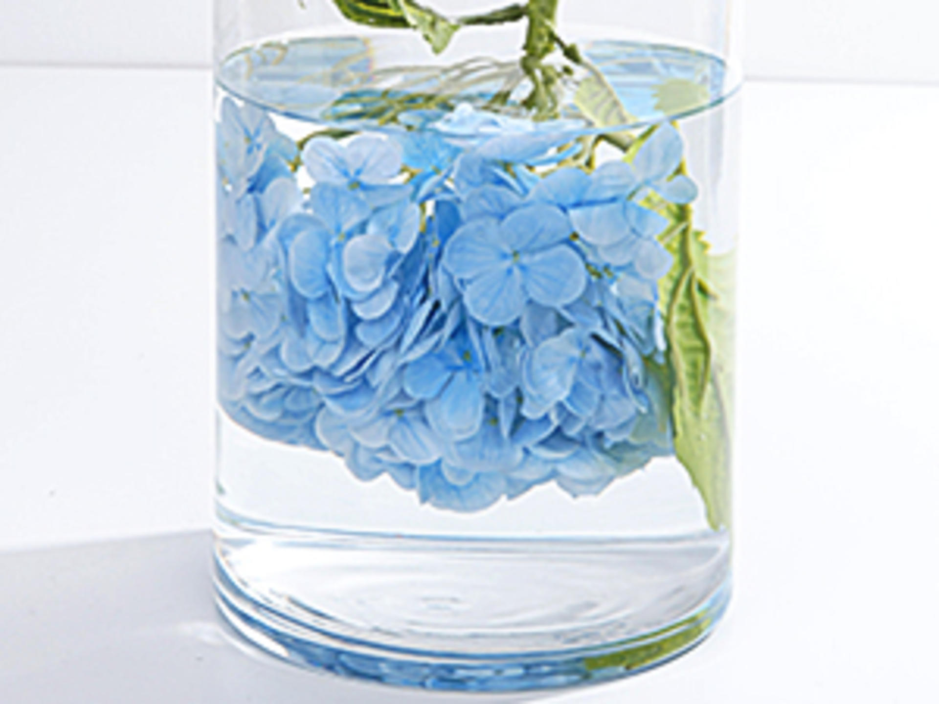 Real Touch Blue Hydrangea Artificial Flowers with 3D Butterflies, 21" Faux Latex Hydrangeas, 4 Pcs detail 6