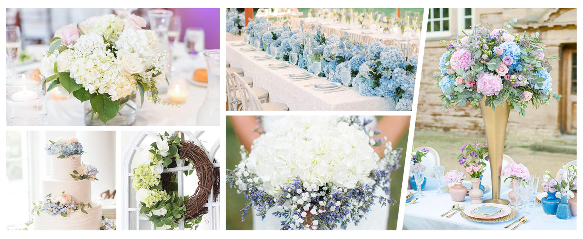Real Touch Blue Hydrangea Artificial Flowers with 3D Butterflies, 21" Faux Latex Hydrangeas, 4 Pcs detail 10