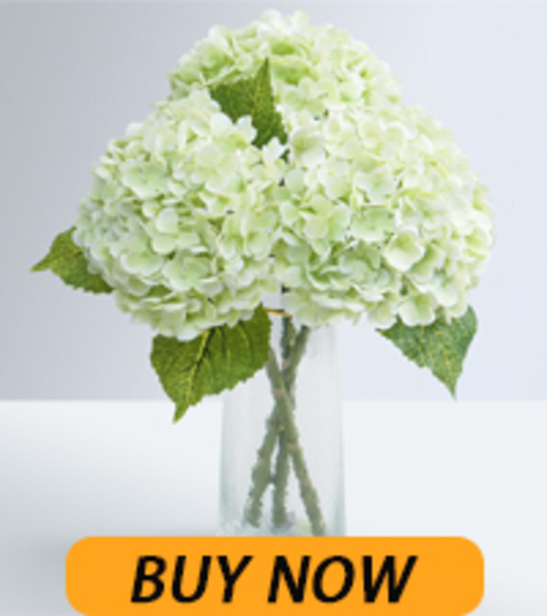 Real Touch Blue Hydrangea Artificial Flowers with 3D Butterflies, 21" Faux Latex Hydrangeas, 4 Pcs detail 15