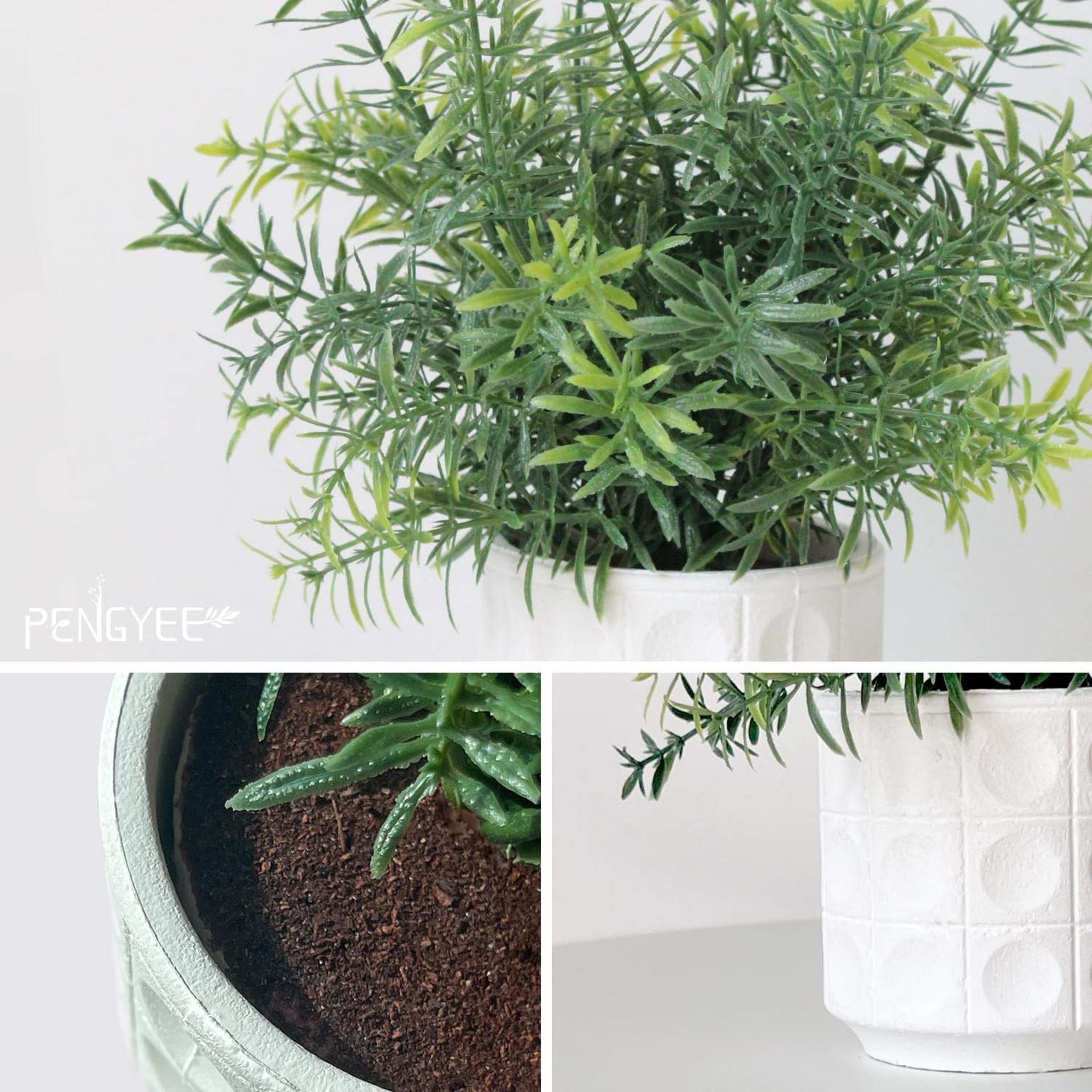 4 Pack Small Artificial Plants in Pulp Pots, Realistic Faux Greenery for Home & Office Decor - 4