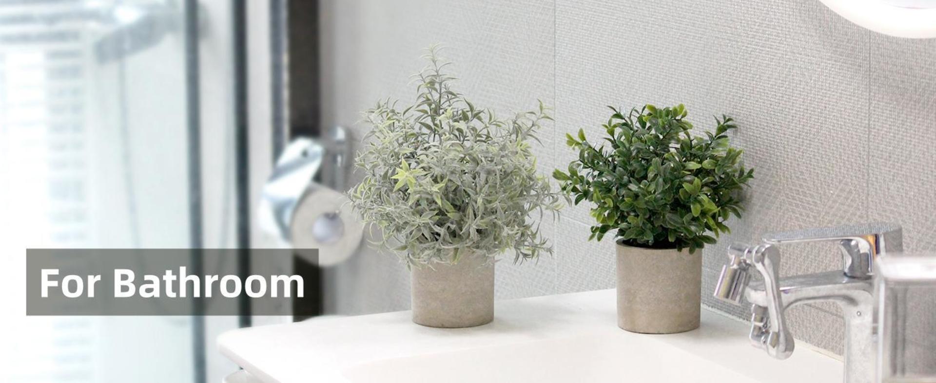 4 Pack Small Artificial Plants in Pulp Pots, Realistic Faux Greenery for Home & Office Decor detail 2