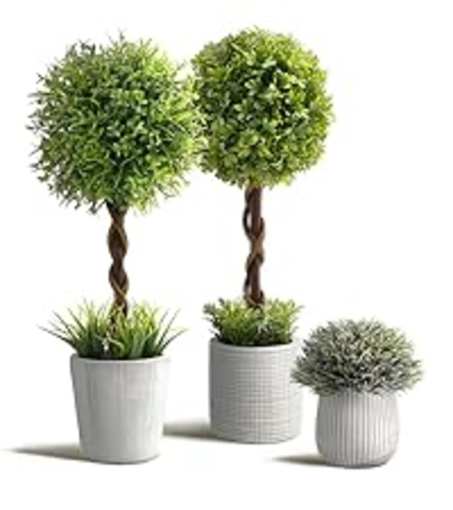 4 Pack Small Artificial Plants in Pulp Pots, Realistic Faux Greenery for Home & Office Decor detail 14