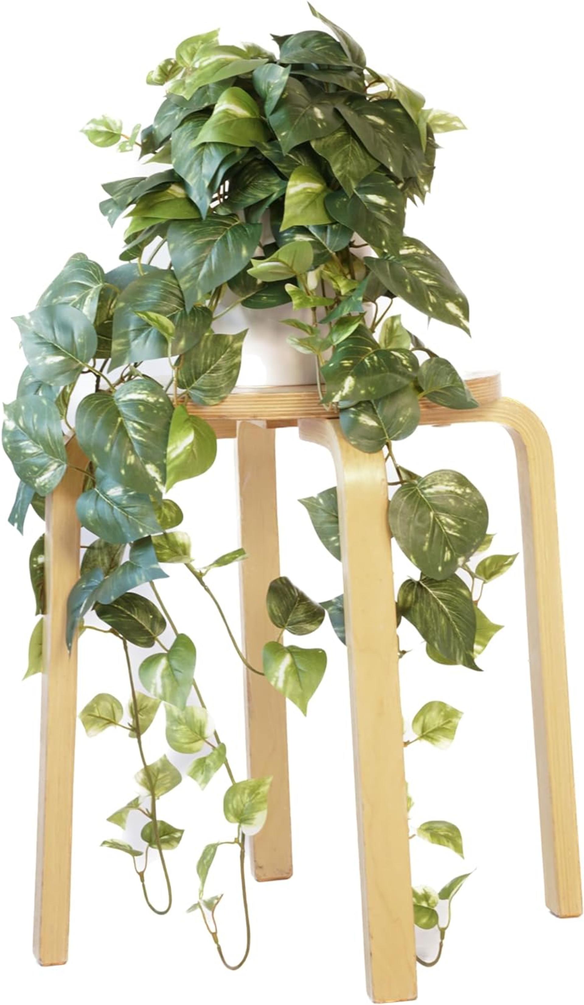32" Realistic Artificial Pothos Ivy Plant - Variegated Silk Greenery for Indoor Home Decor