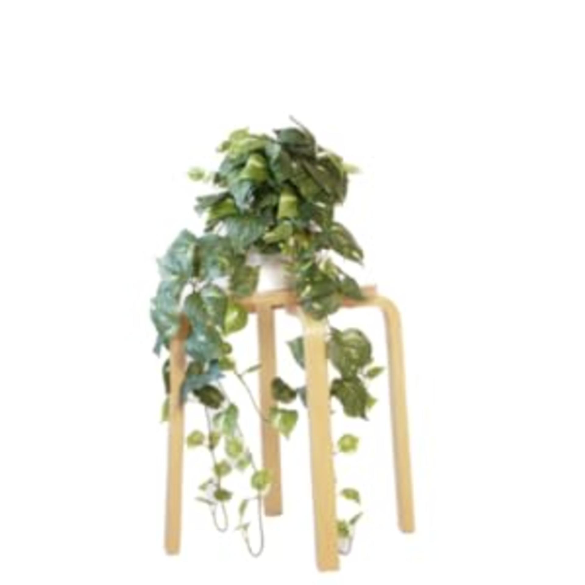 32" Realistic Artificial Pothos Ivy Plant - Variegated Silk Greenery for Indoor Home Decor detail 1