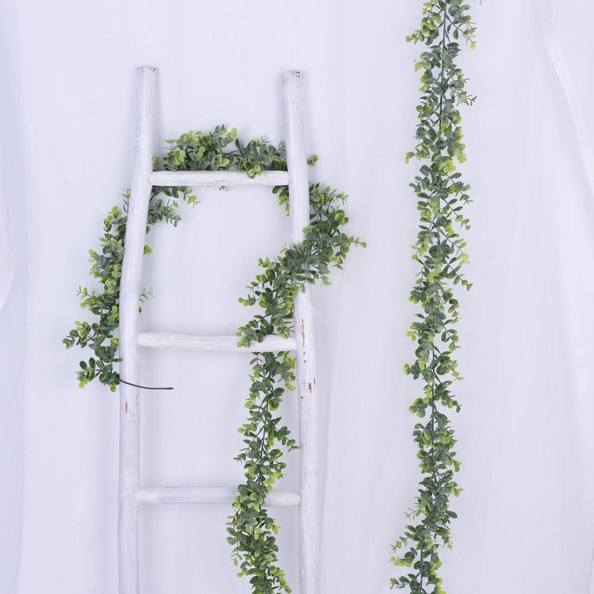 2 Pack Artificial Eucalyptus Garland 12ft Faux Greenery Vines for Wedding Backdrop Arch Wall Decor - 6