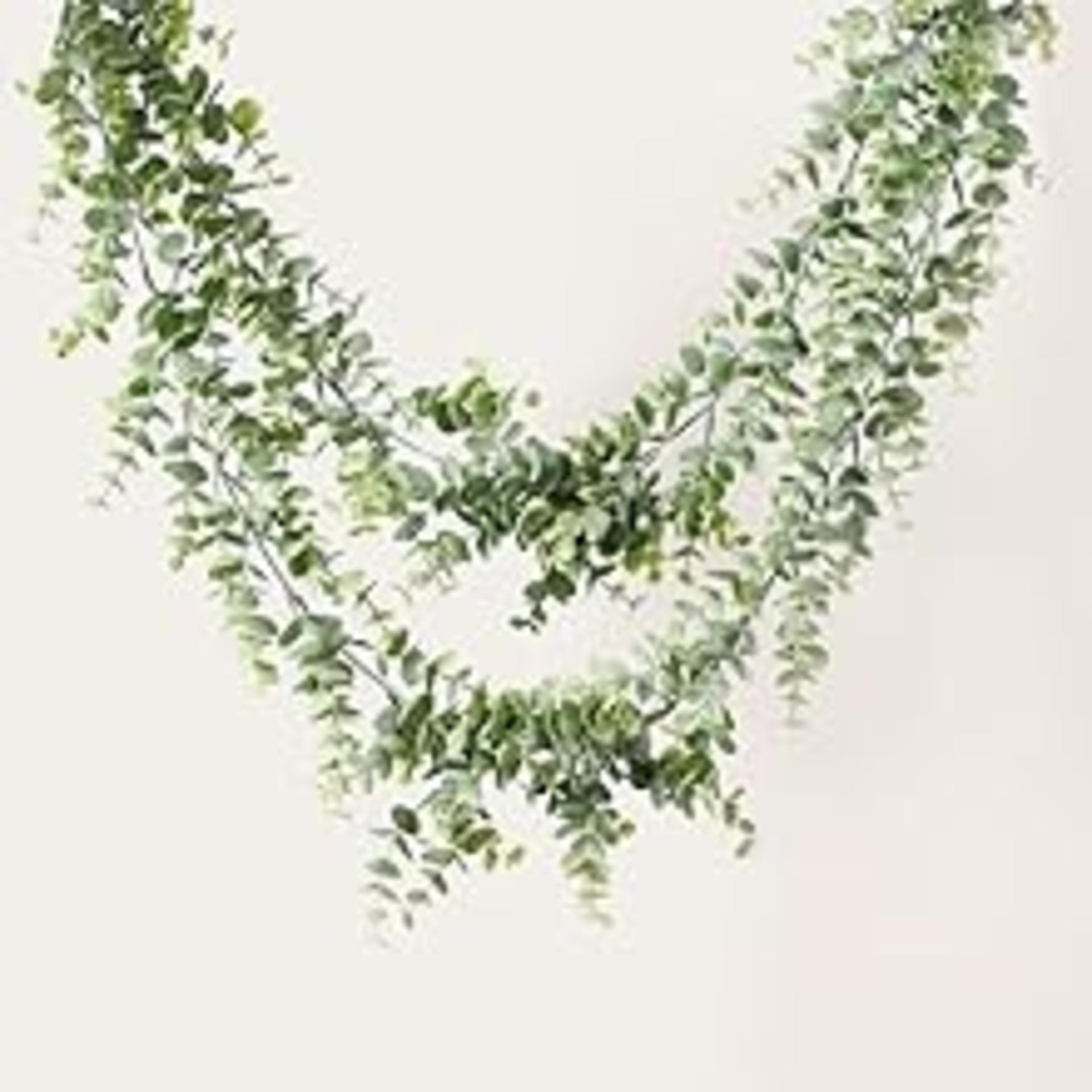 2 Pack Artificial Eucalyptus Garland 12ft Faux Greenery Vines for Wedding Backdrop Arch Wall Decor detail 3