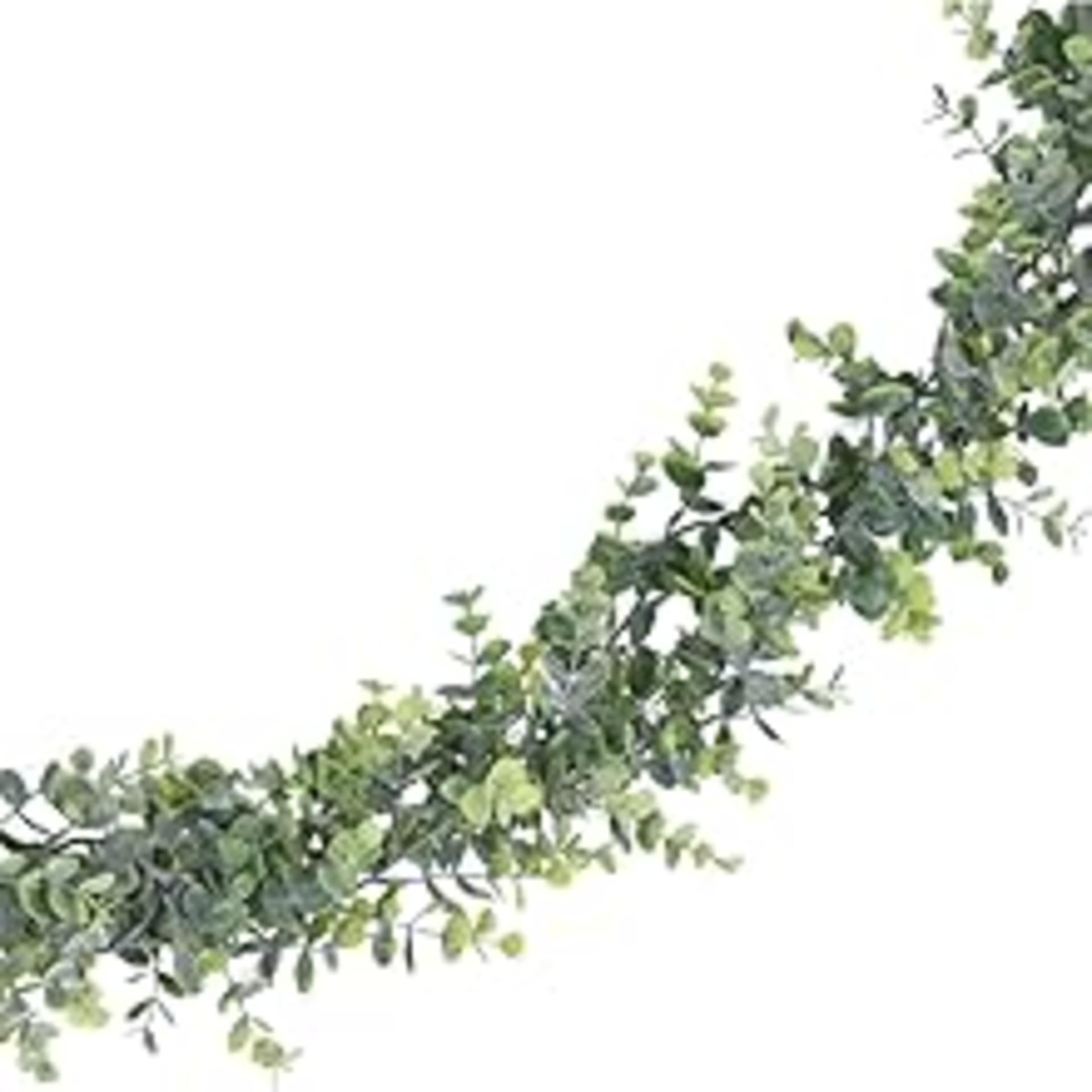 2 Pack Artificial Eucalyptus Garland 12ft Faux Greenery Vines for Wedding Backdrop Arch Wall Decor detail 7