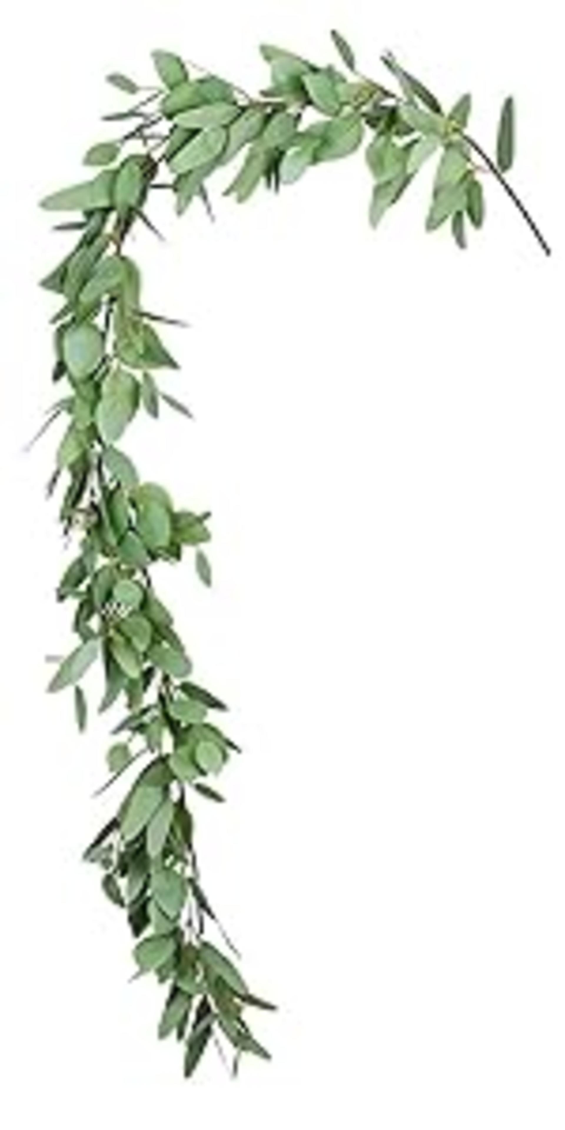 2 Pack Artificial Eucalyptus Garland 12ft Faux Greenery Vines for Wedding Backdrop Arch Wall Decor detail 11