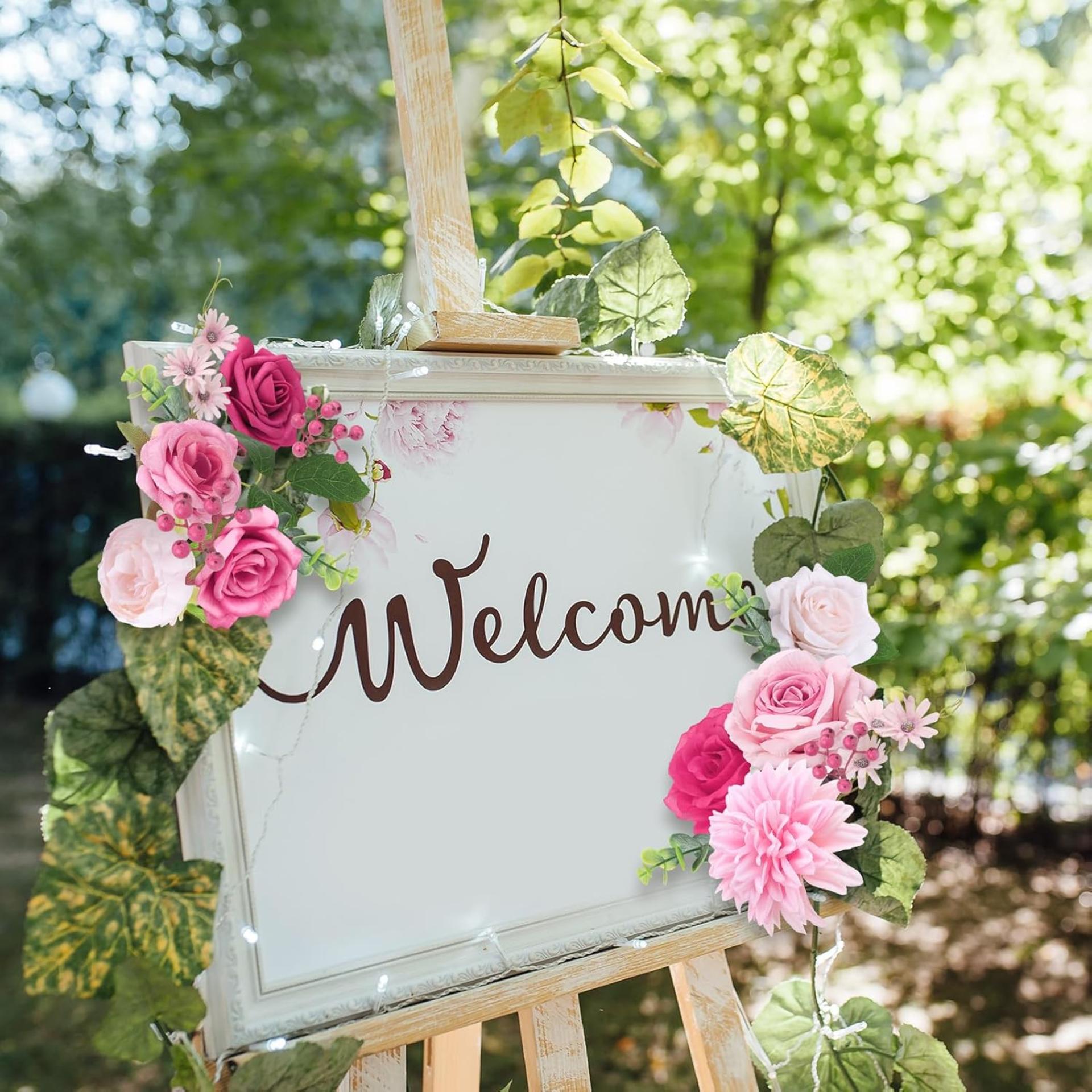 Pink & Hot Pink Artificial Flowers Combo Box - Silk Roses, Peonies & Hydrangeas for DIY Wedding Decor - 2