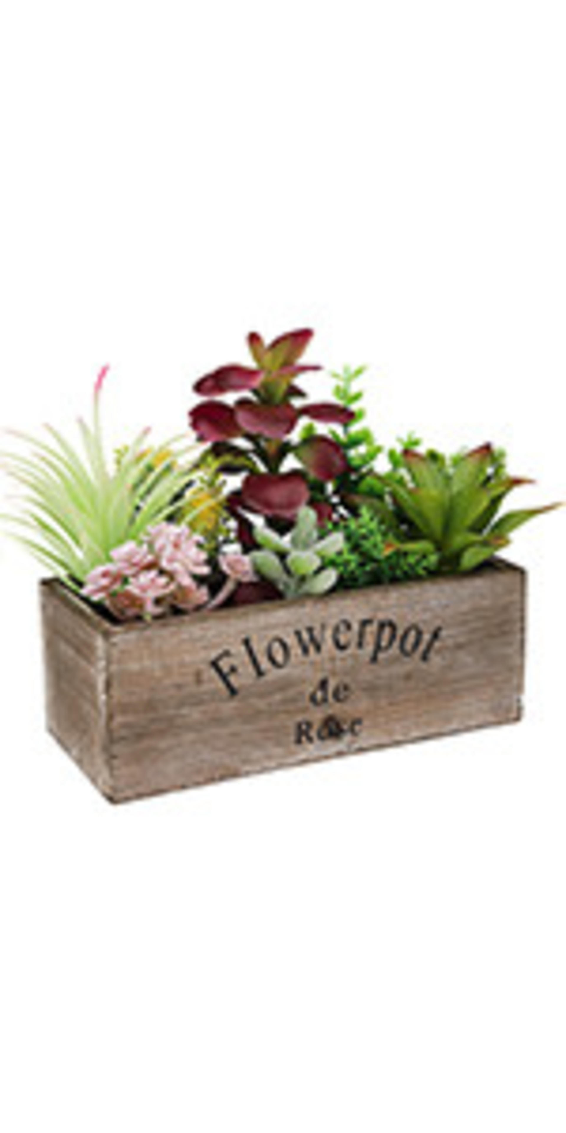 Set of 2 Artificial Agave Succulents in Ceramic Pots with Bamboo Trays, Lifelike Faux Potted Plants detail 11