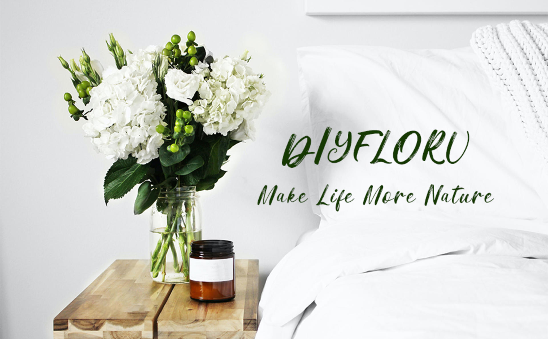 24-Inch Spring Wreath for Front Door - Blue and White Summer Floral Wreath with Wildflowers detail 1