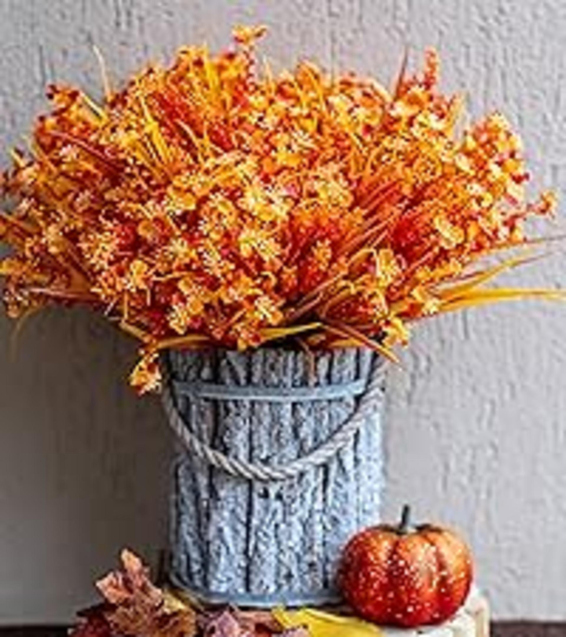 12 Bundles Artificial Fall Flowers Outdoor UV Resistant Fake Mums for Garden Porch Patio Decor detail 5
