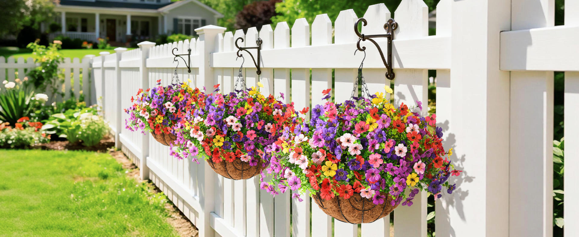 12 Bundles Artificial Daisy Flowers for Outdoors, UV Resistant Faux Silk Plants for Garden Porch detail 5
