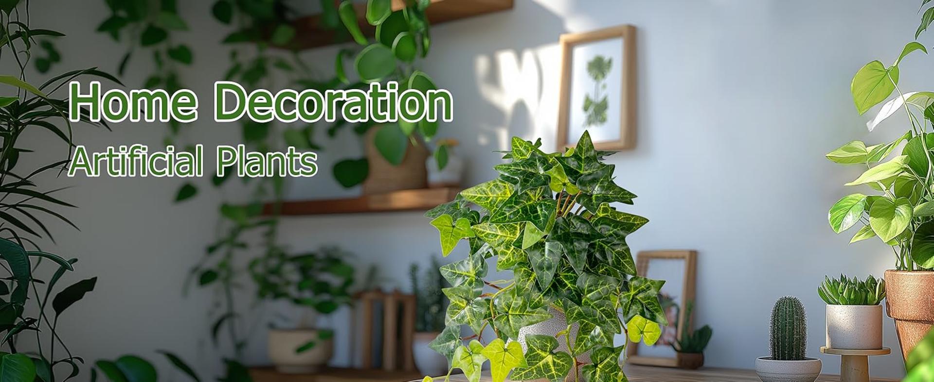 2 PCS Artificial Hanging Monstera Plants, UV-Resistant Faux Ivy Vine Tropical Greenery detail 1