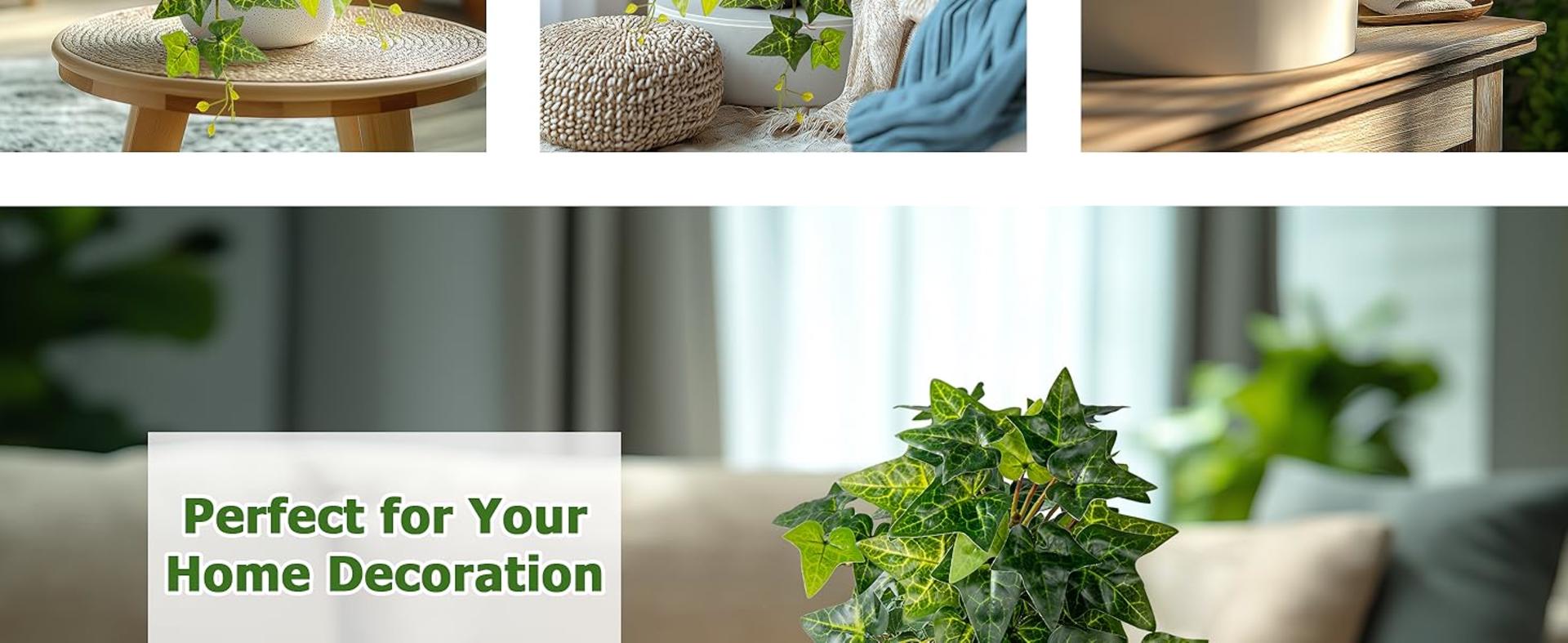 2 PCS Artificial Hanging Monstera Plants, UV-Resistant Faux Ivy Vine Tropical Greenery detail 3