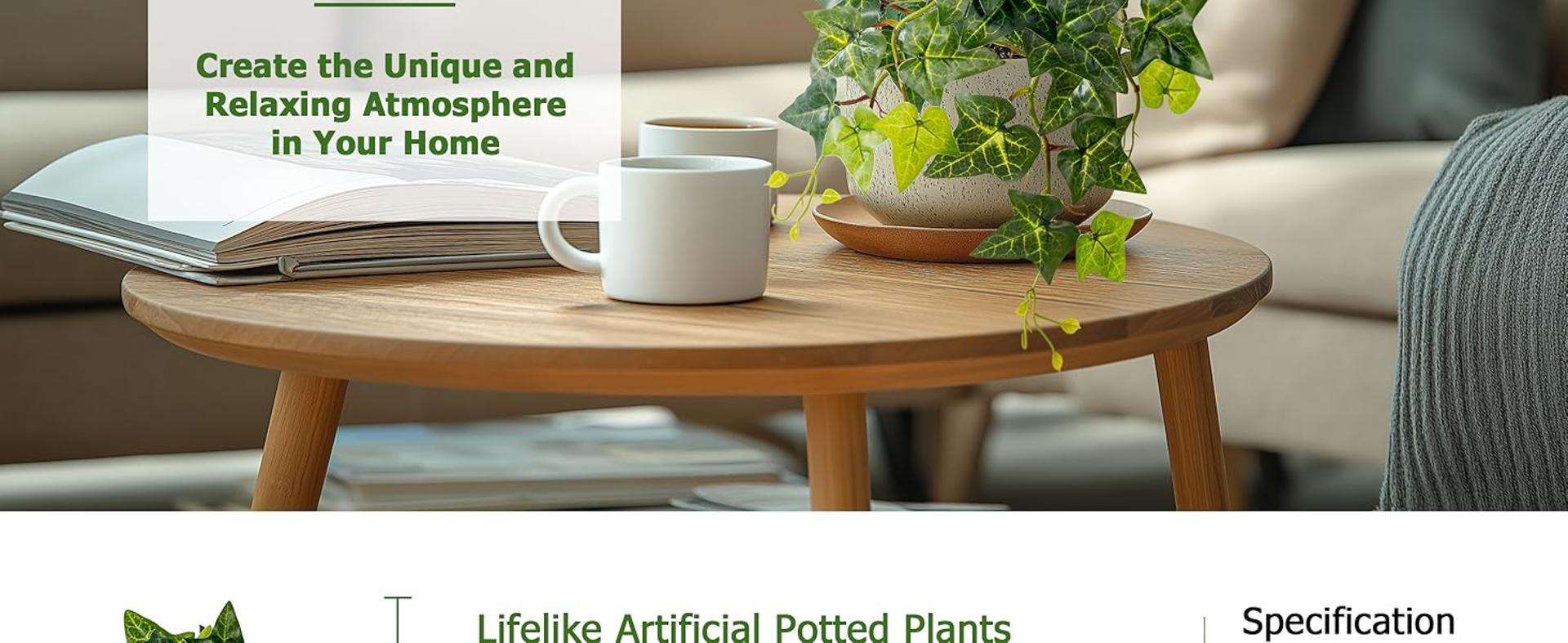 2 PCS Artificial Hanging Monstera Plants, UV-Resistant Faux Ivy Vine Tropical Greenery detail 4