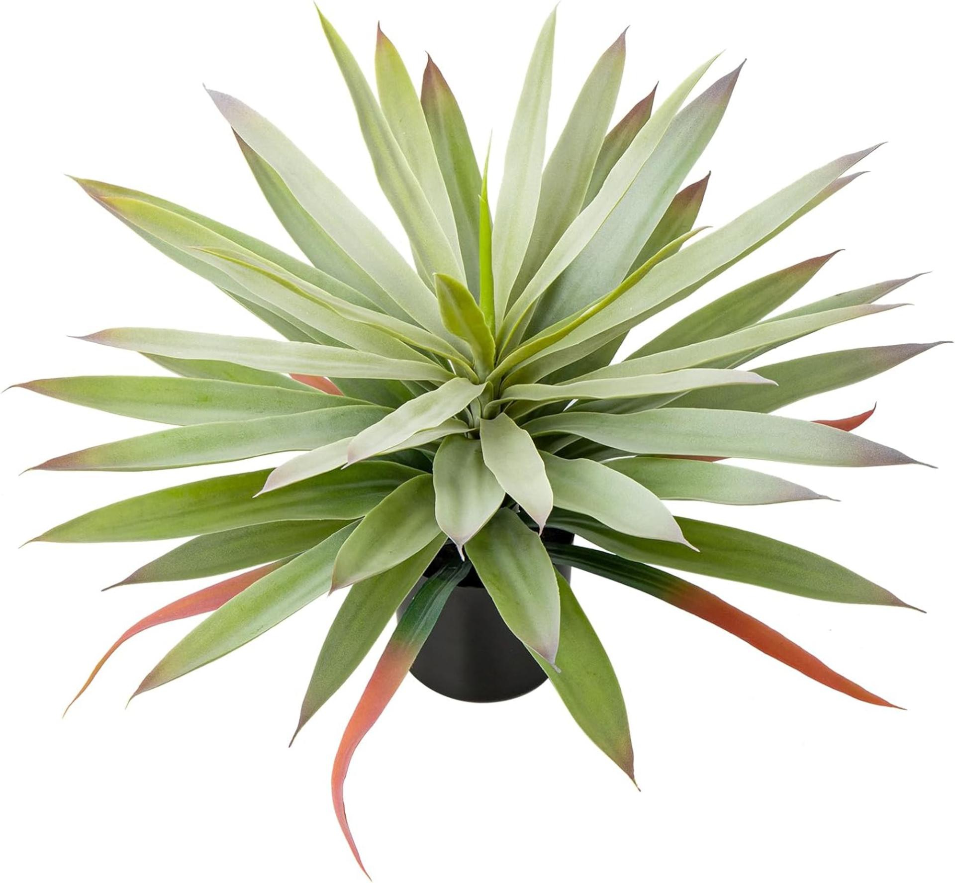 17.3 Inch Large Artificial Agave Plant, Faux Yucca Potted Succulent for Indoor Outdoor Decor - 1