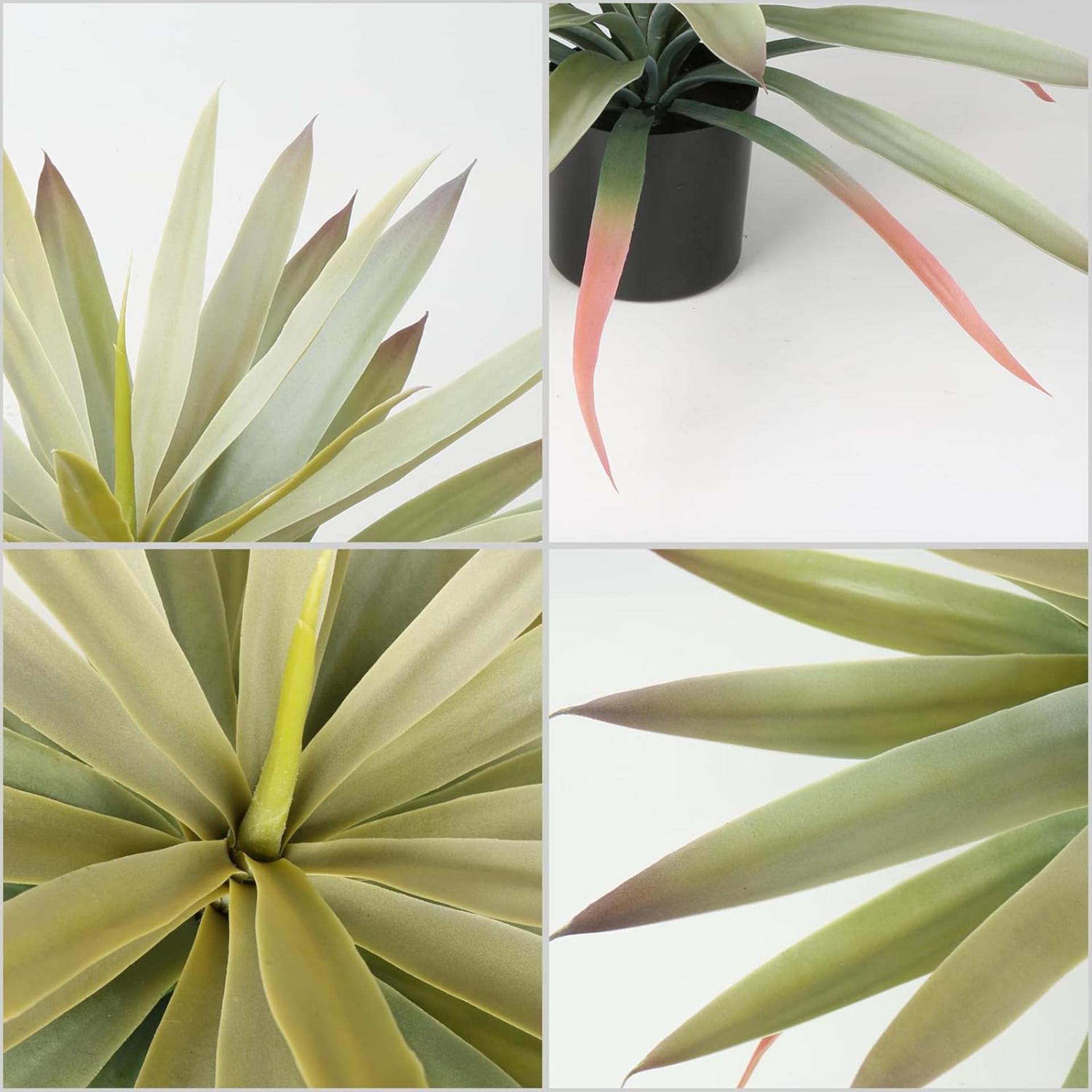 17.3 Inch Large Artificial Agave Plant, Faux Yucca Potted Succulent for Indoor Outdoor Decor - 3