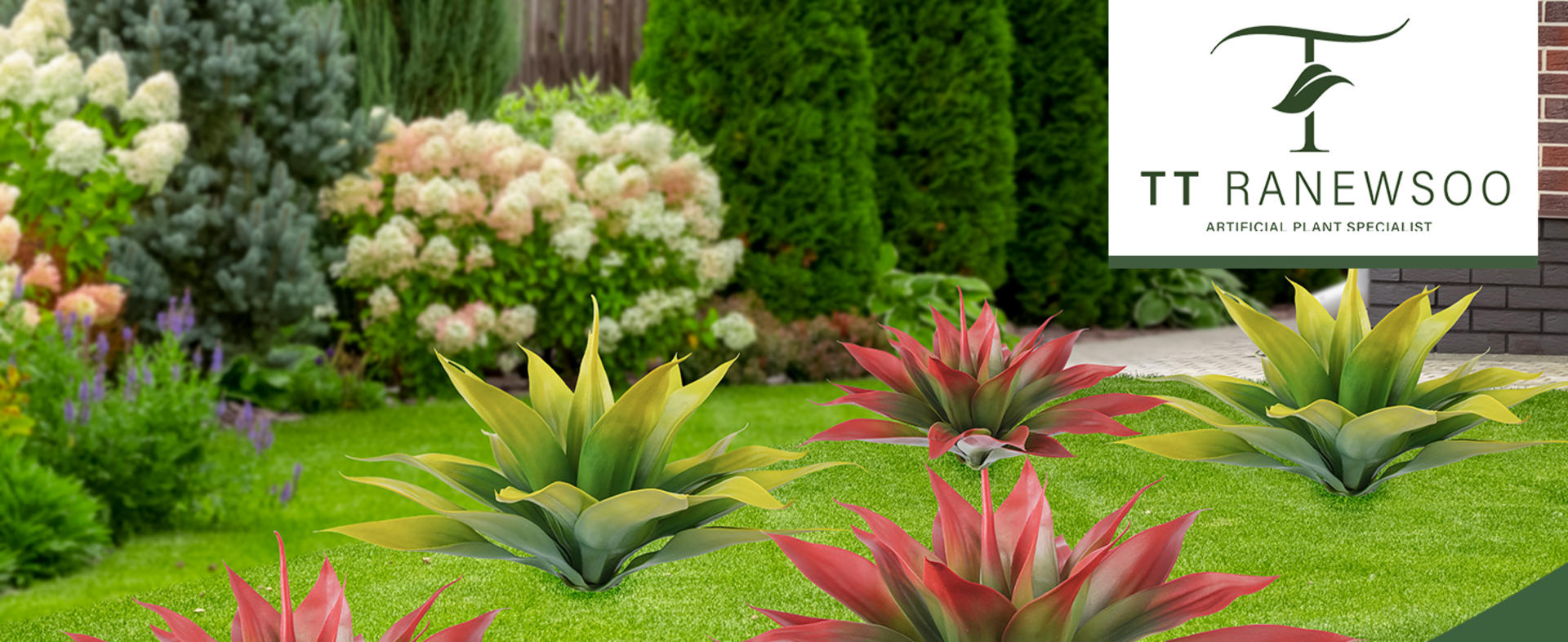 2-Pack Artificial Agave Plants, 22" UV Resistant Faux Succulents for Indoor Outdoor Decor detail 1