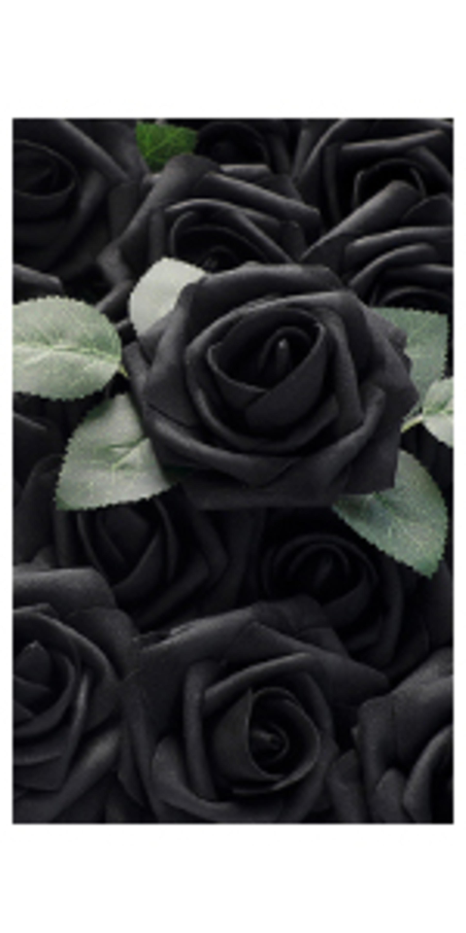 50pcs Real Looking Artificial Foam Roses with Stems for DIY Wedding Bouquets and Decor detail 5