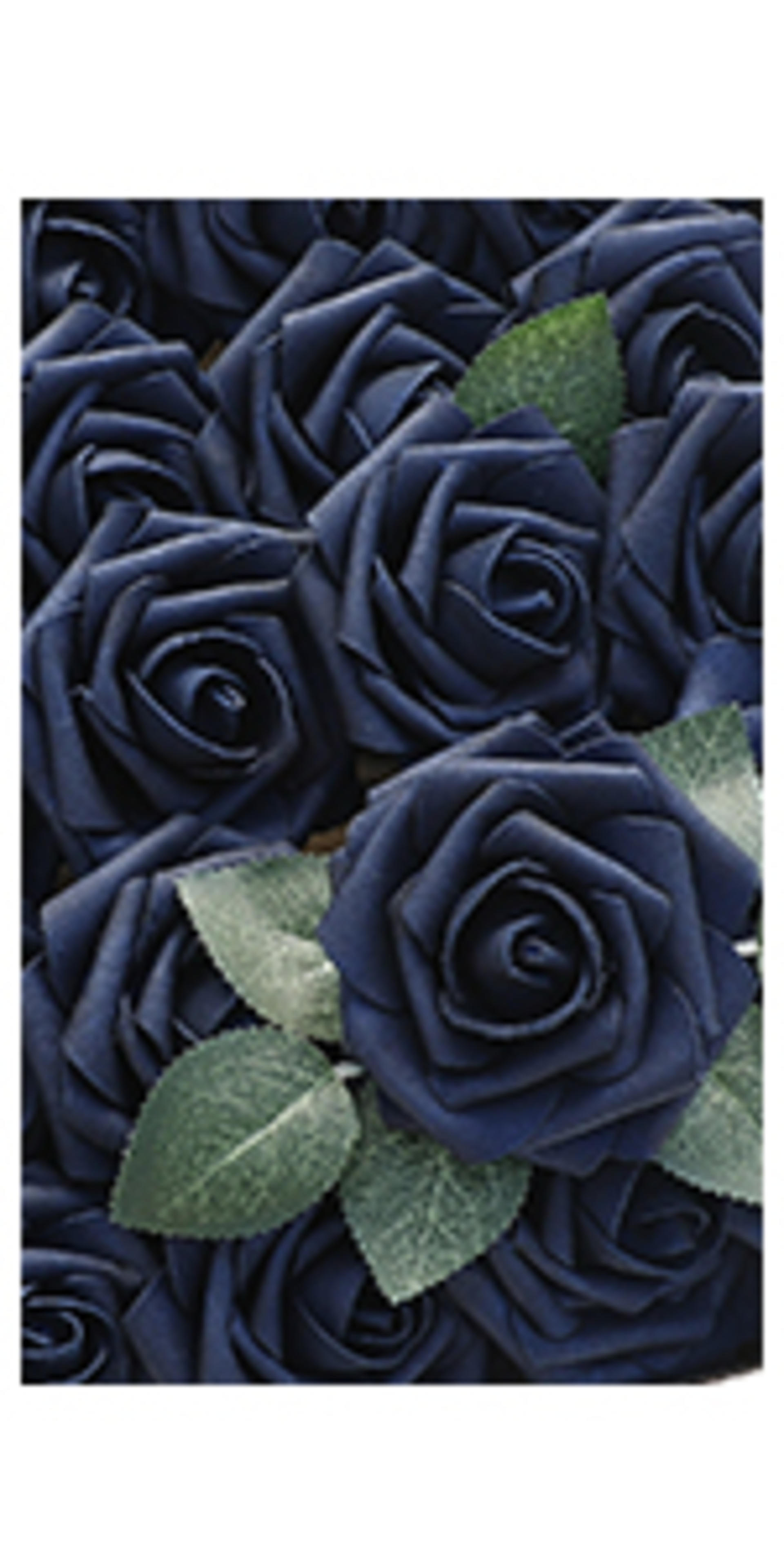 50pcs Real Looking Artificial Foam Roses with Stems for DIY Wedding Bouquets and Decor detail 9