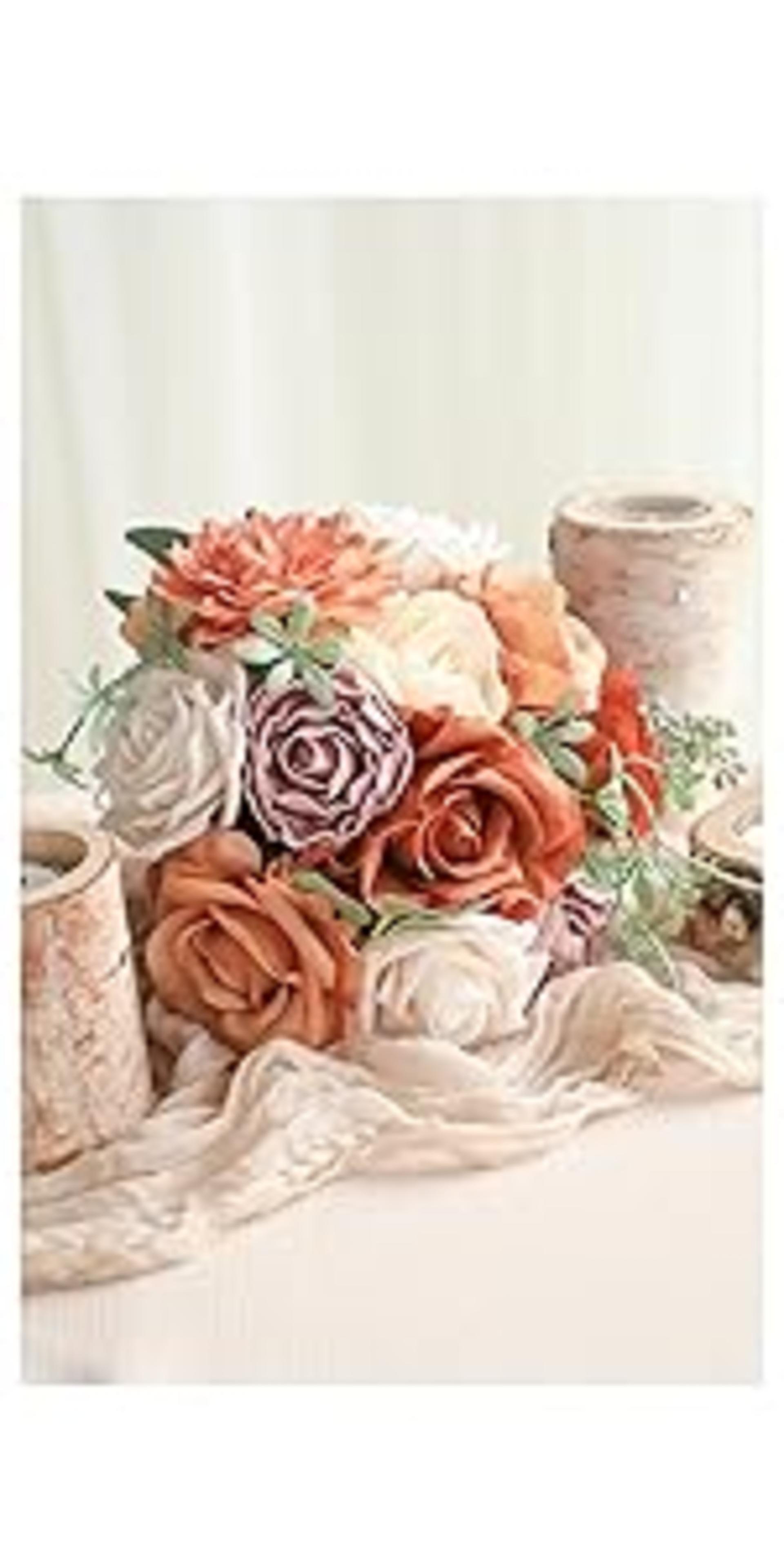 50pcs Real Looking Artificial Foam Roses with Stems for DIY Wedding Bouquets and Decor detail 15