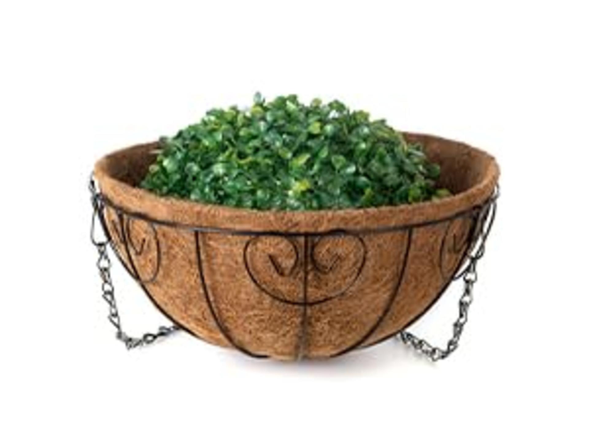 Artificial Hanging Flowers Basket with Purple Daisies, UV Resistant Faux Silk Plants for Outdoor Porch Patio Decor detail 9