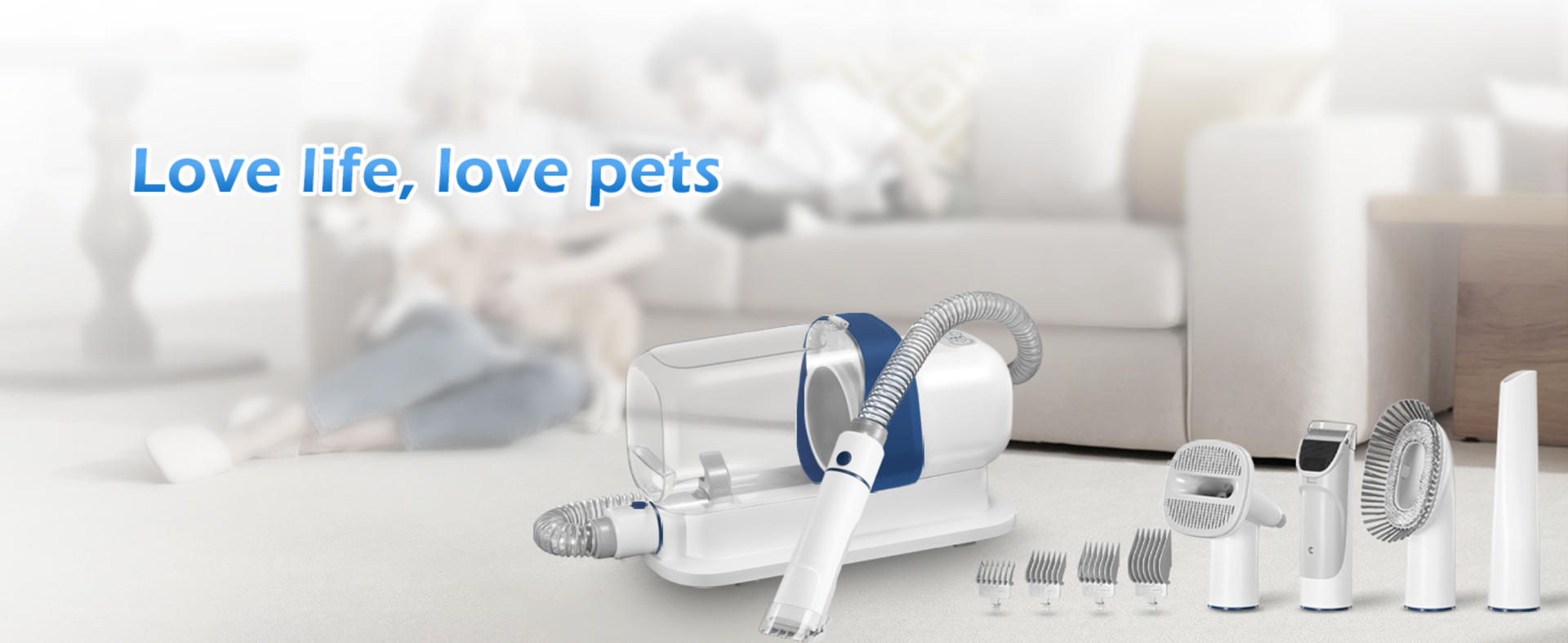 5-in-1 Pet Grooming Vacuum Kit with 2.3L Large Dust Cup, Low Noise Suction for Dog & Cat Shedding detail 7