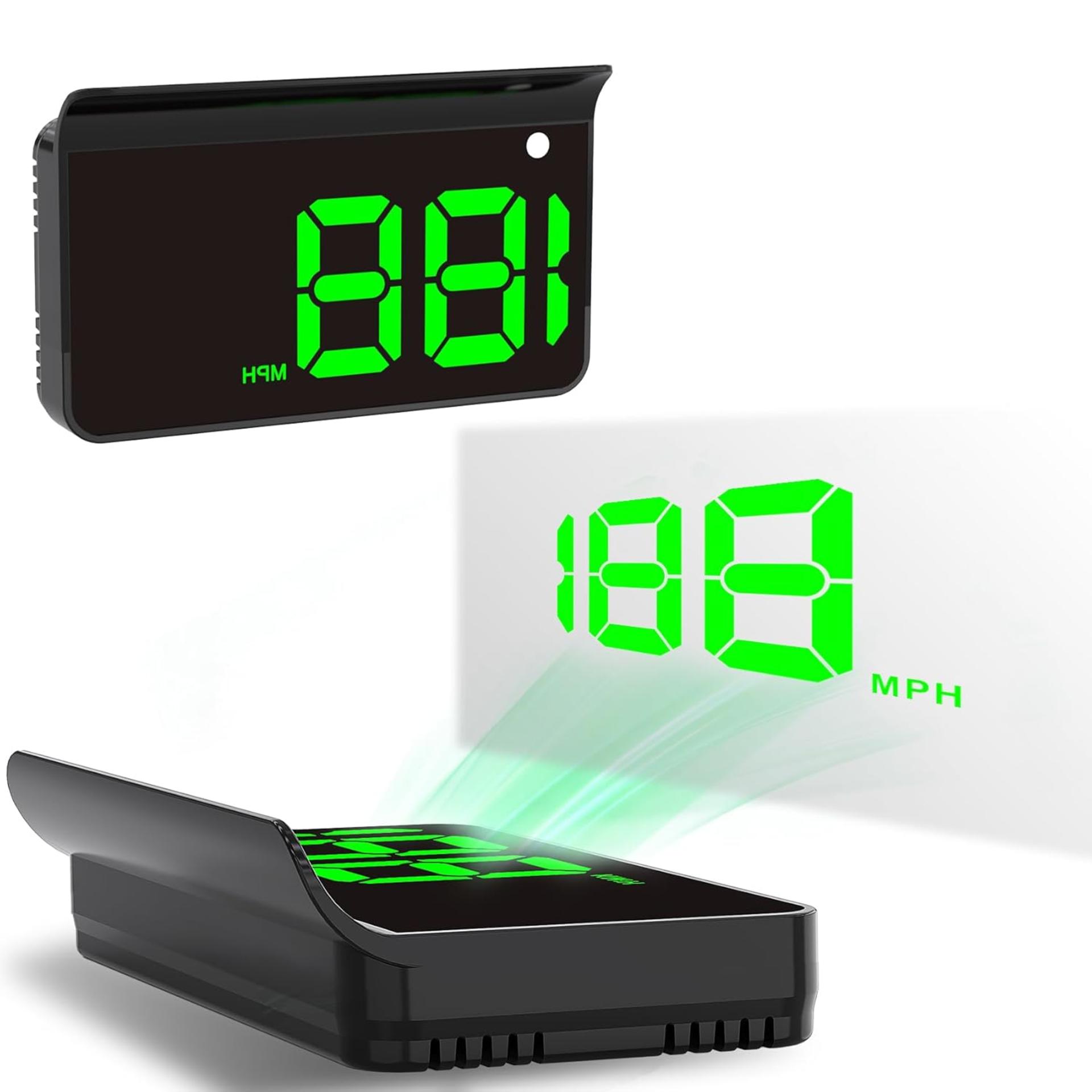 Digital GPS HUD Speedometer for Cars - Windshield Projector with Auto Brightness & Large Font