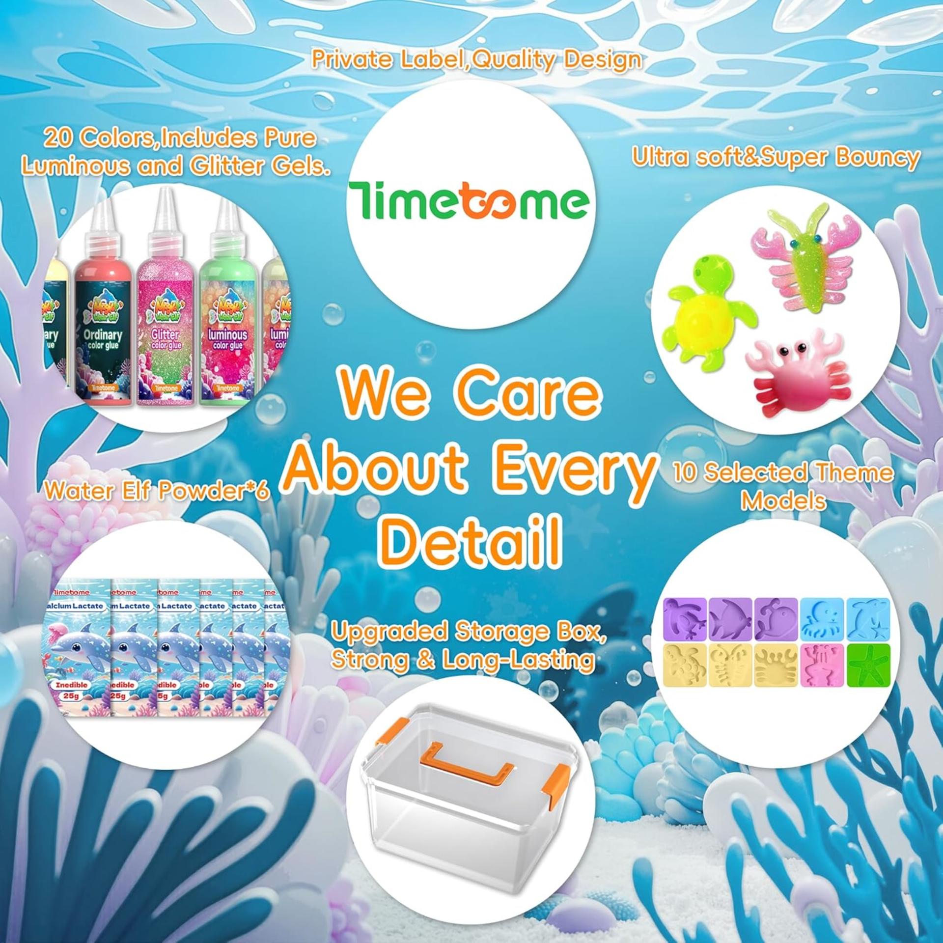 Magic Water Elf Toy Kit - 20 Gels with Glow & Glitter, 10 Molds DIY Squishy Maker for Kids - 7