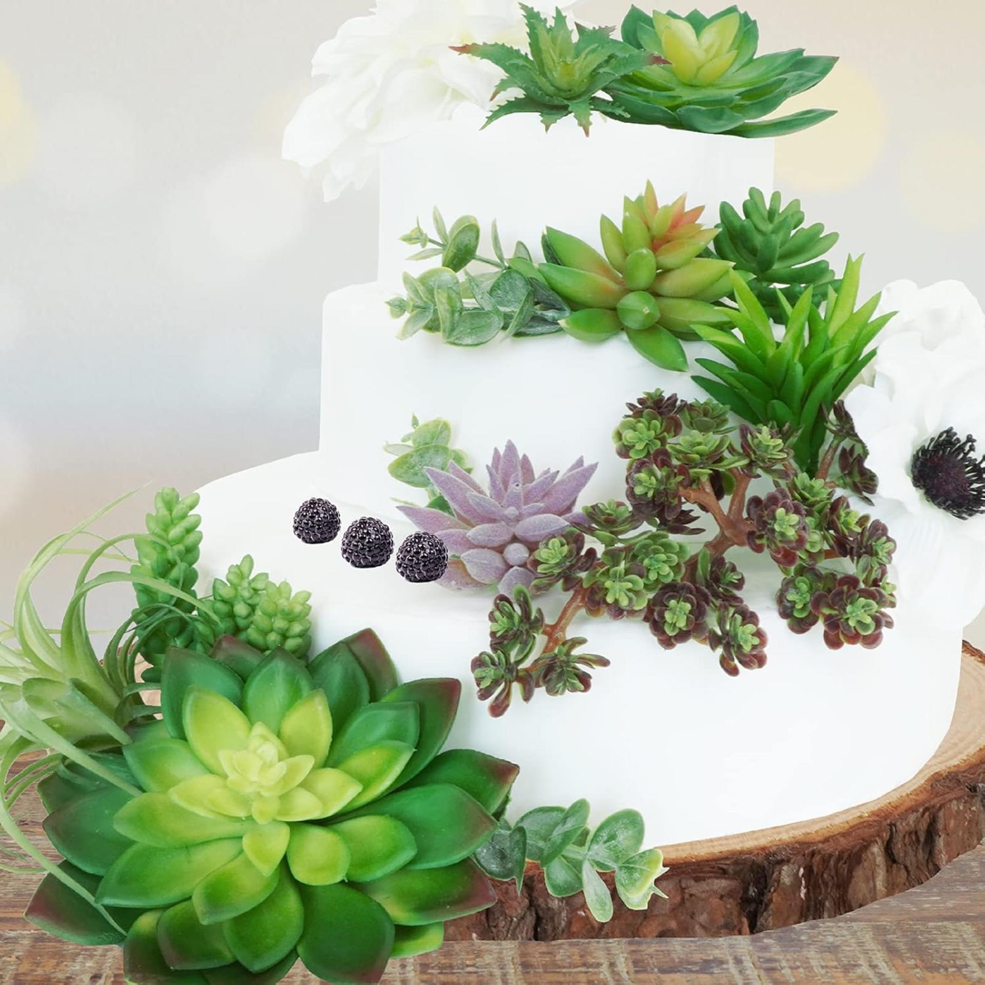 19 Pcs Assorted Artificial Succulents Unpotted Faux Small Green Hanging Plants for DIY Home Decor - 9