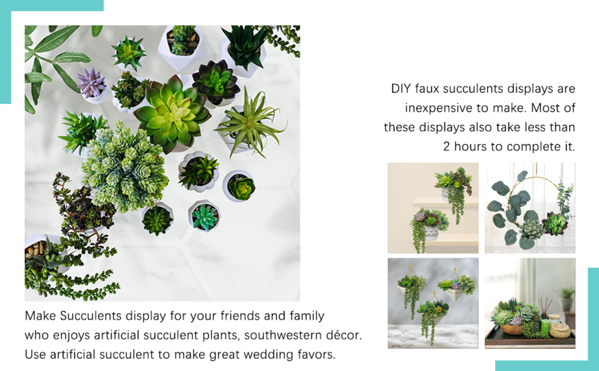 19 Pcs Assorted Artificial Succulents Unpotted Faux Small Green Hanging Plants for DIY Home Decor detail 6
