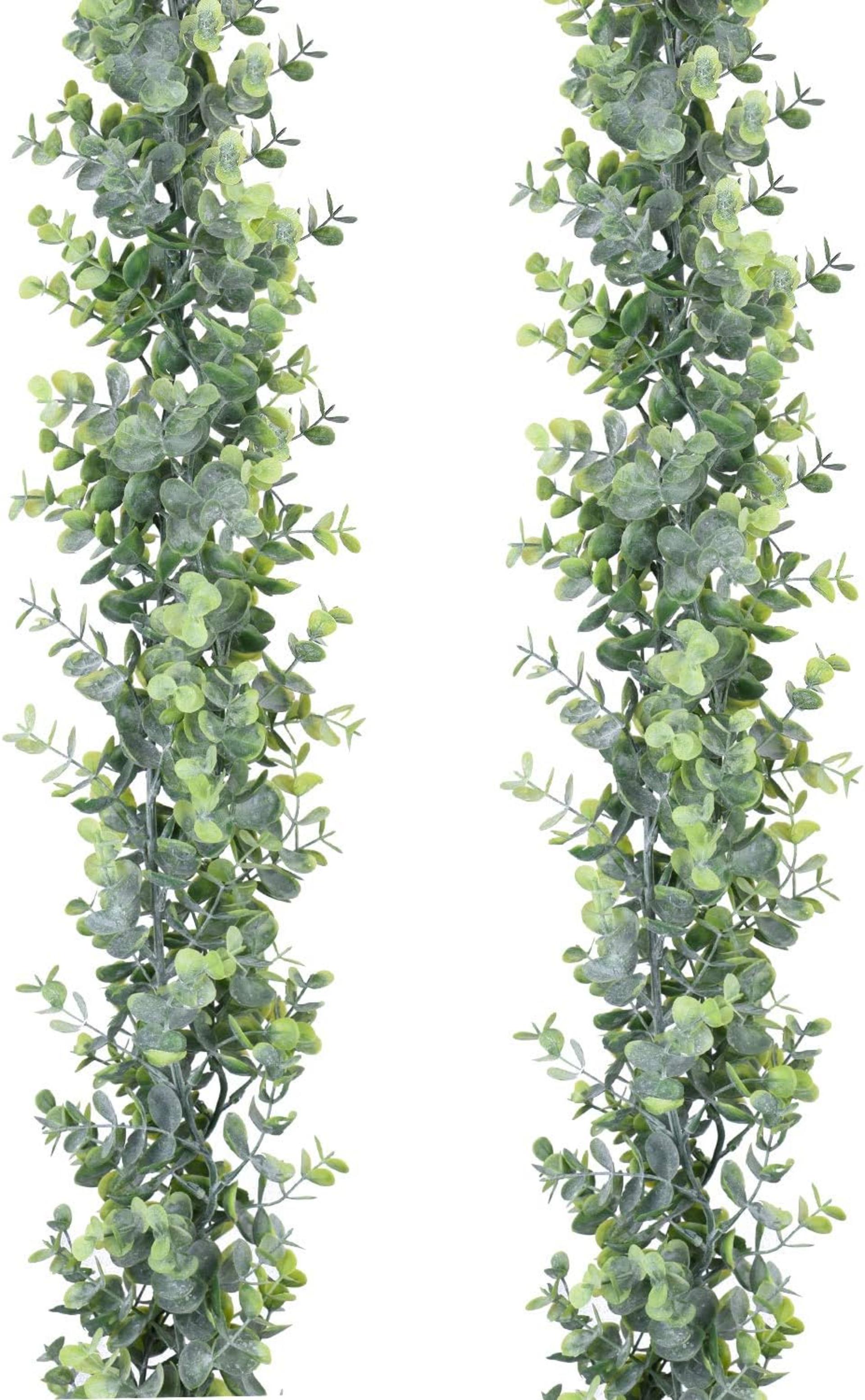 2 Pack Artificial Eucalyptus Garland 12ft Faux Greenery Vines for Wedding Arch Wall Decor - 1