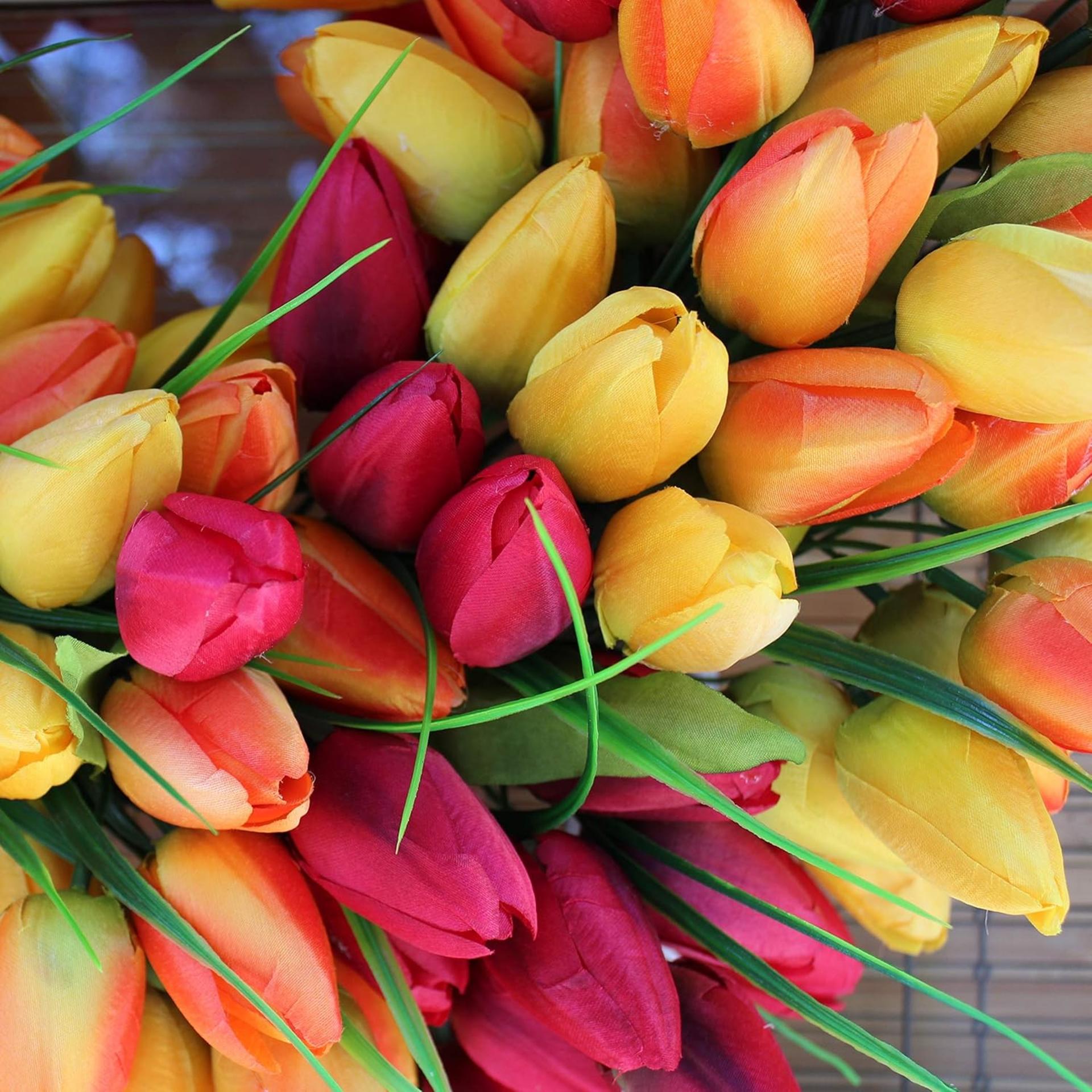 19-Inch Blush Tulip Front Door Wreath - Full Handcrafted Spring Floral Decor with Gift Box - 4