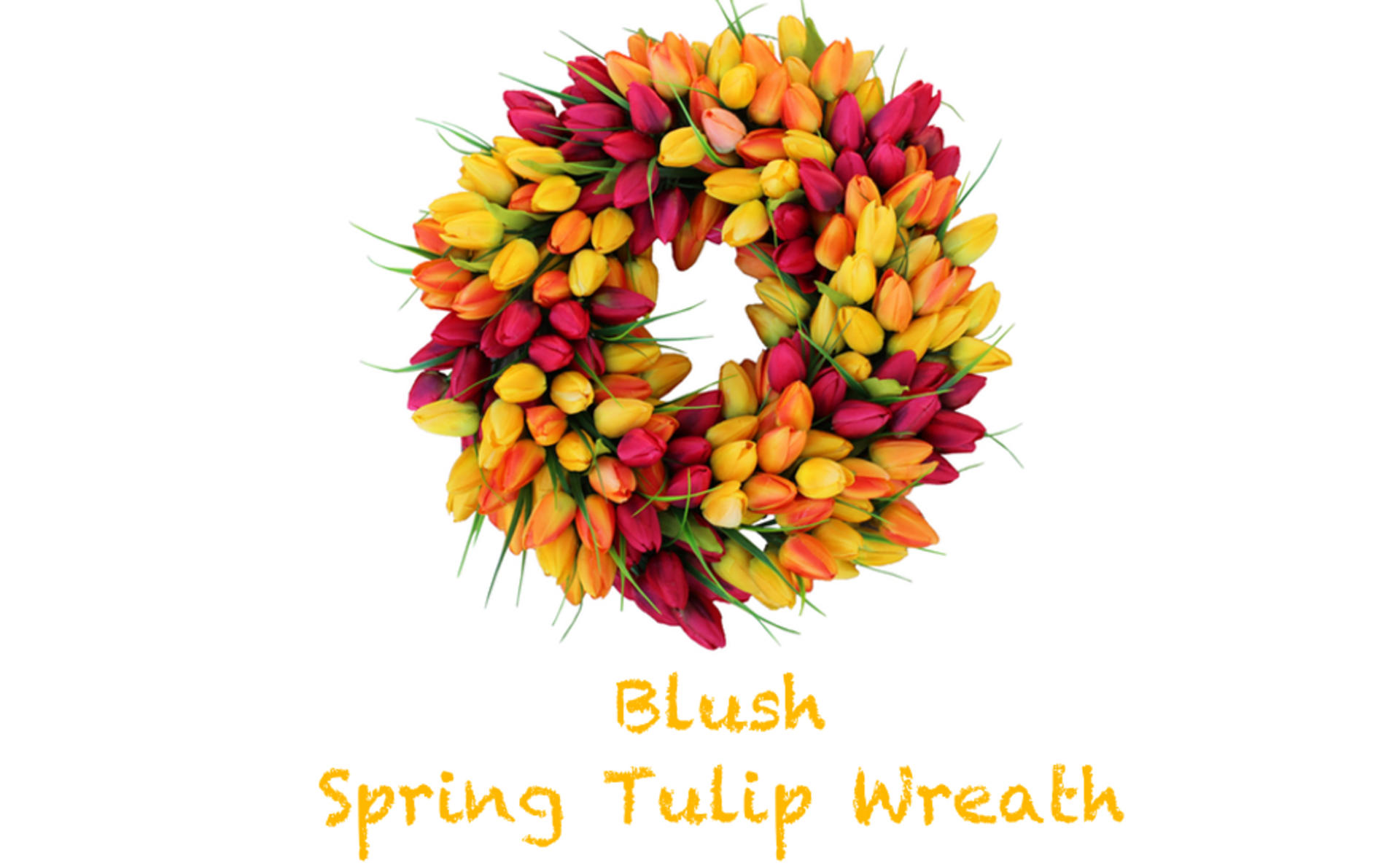 19-Inch Blush Tulip Front Door Wreath - Full Handcrafted Spring Floral Decor with Gift Box detail 2