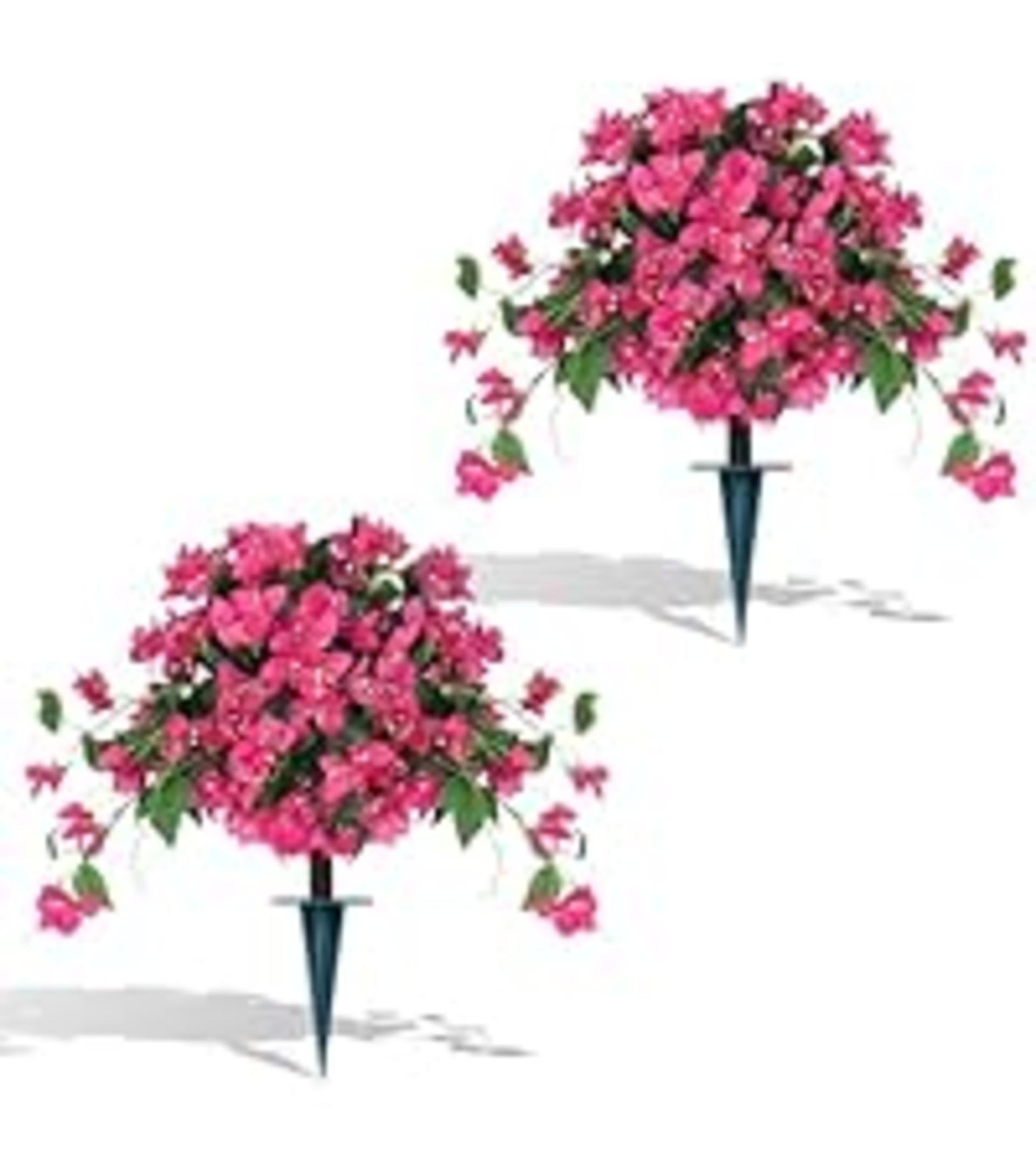 Set of 2 Artificial Boxwood Topiary Balls with Lavender, UV Resistant Faux Evergreen Shrub detail 5